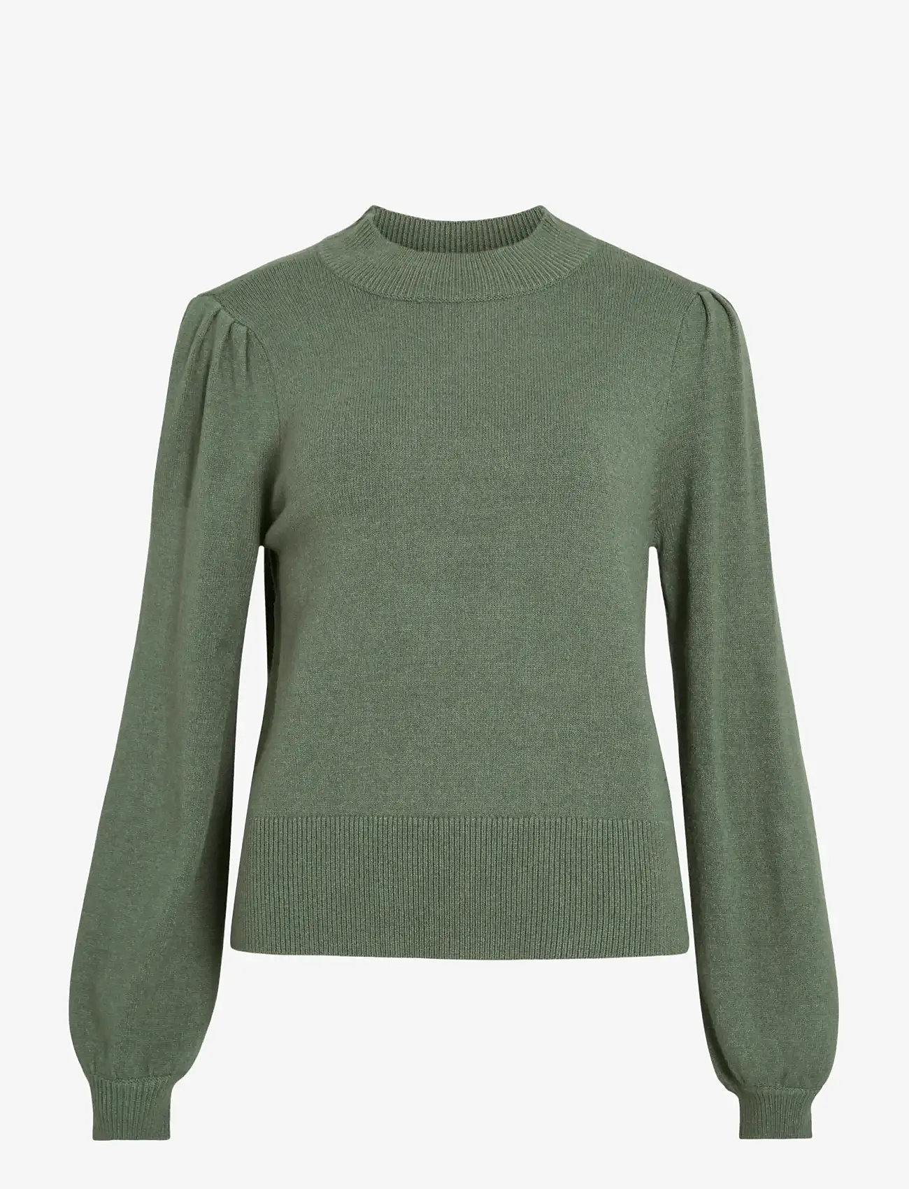 Vila - VIRIL TURTLE-NK BALLOON L/S TOP - NOOS - megztiniai - laurel wreath - 1