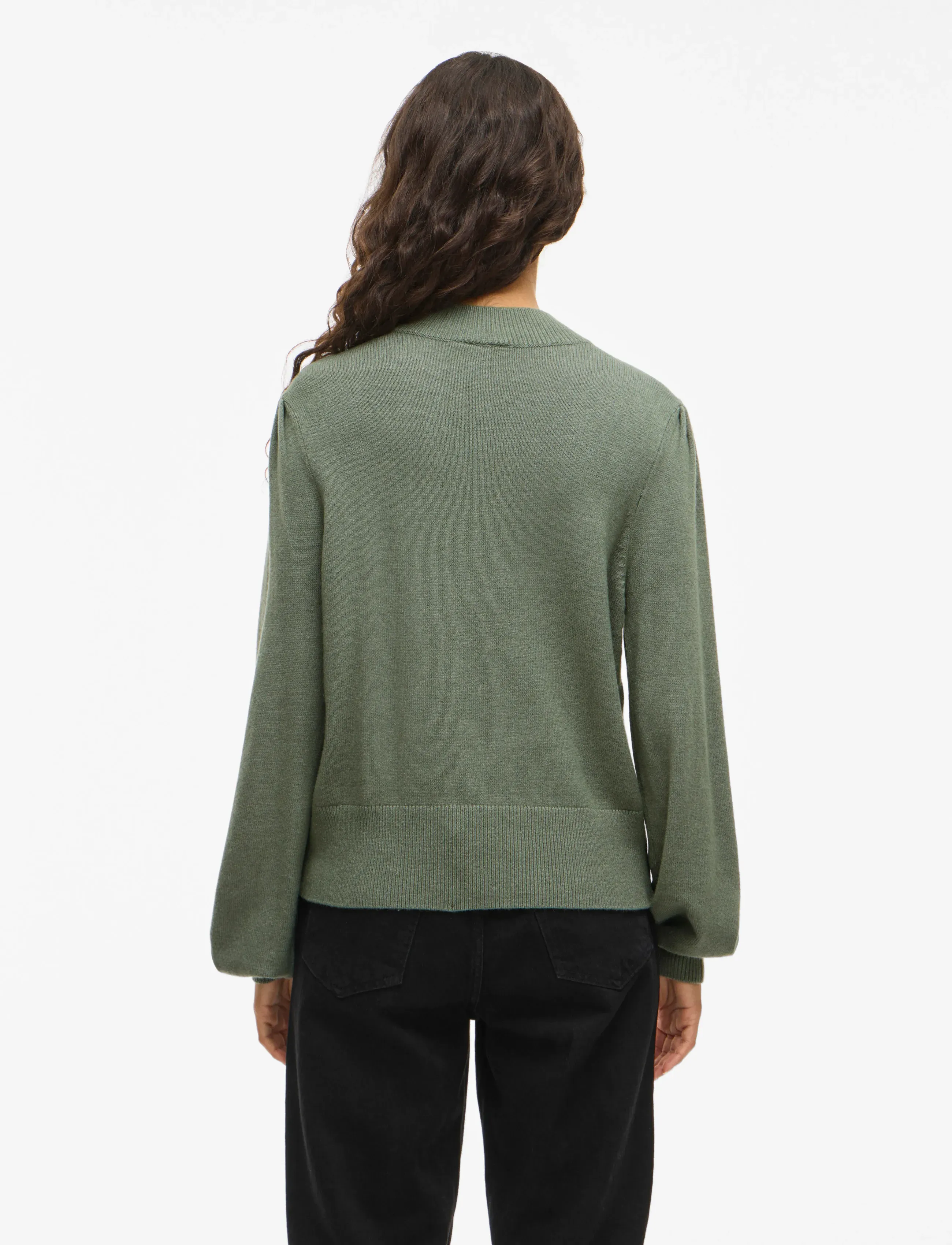 Vila - VIRIL TURTLE-NK BALLOON L/S TOP - NOOS - sviitrid - laurel wreath - 3