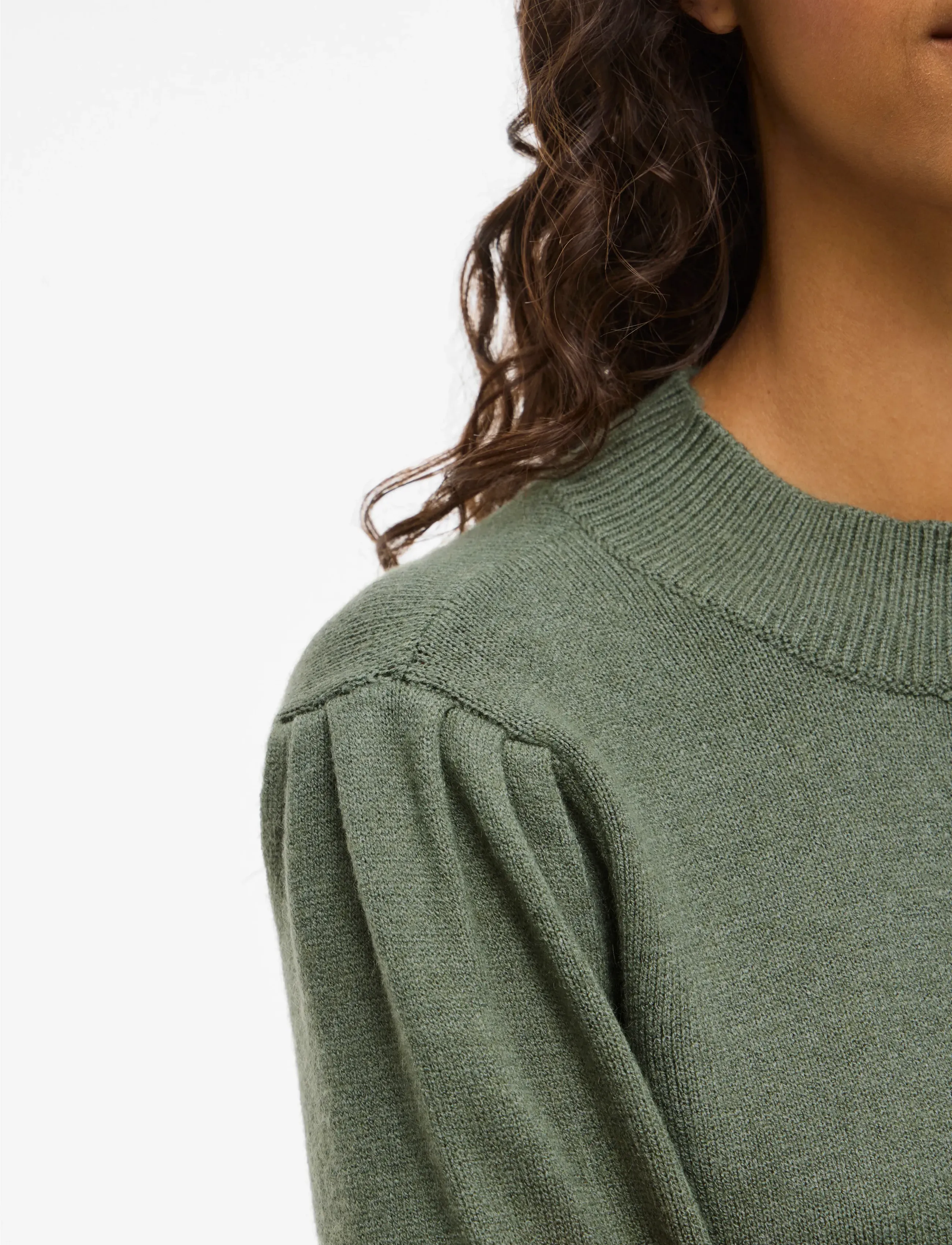 Vila - VIRIL TURTLE-NK BALLOON L/S TOP - NOOS - sviitrid - laurel wreath - 5