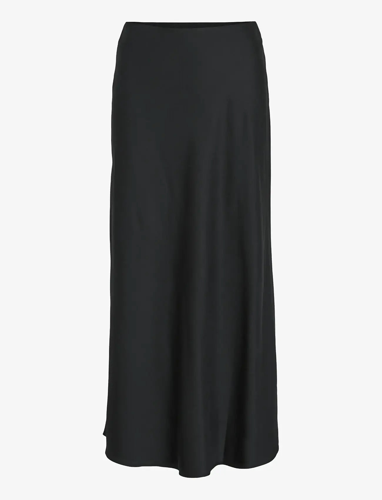 Vila - VIELLETTE HW MIDI SKIRT - NOOS - jupes en satin - black - 1