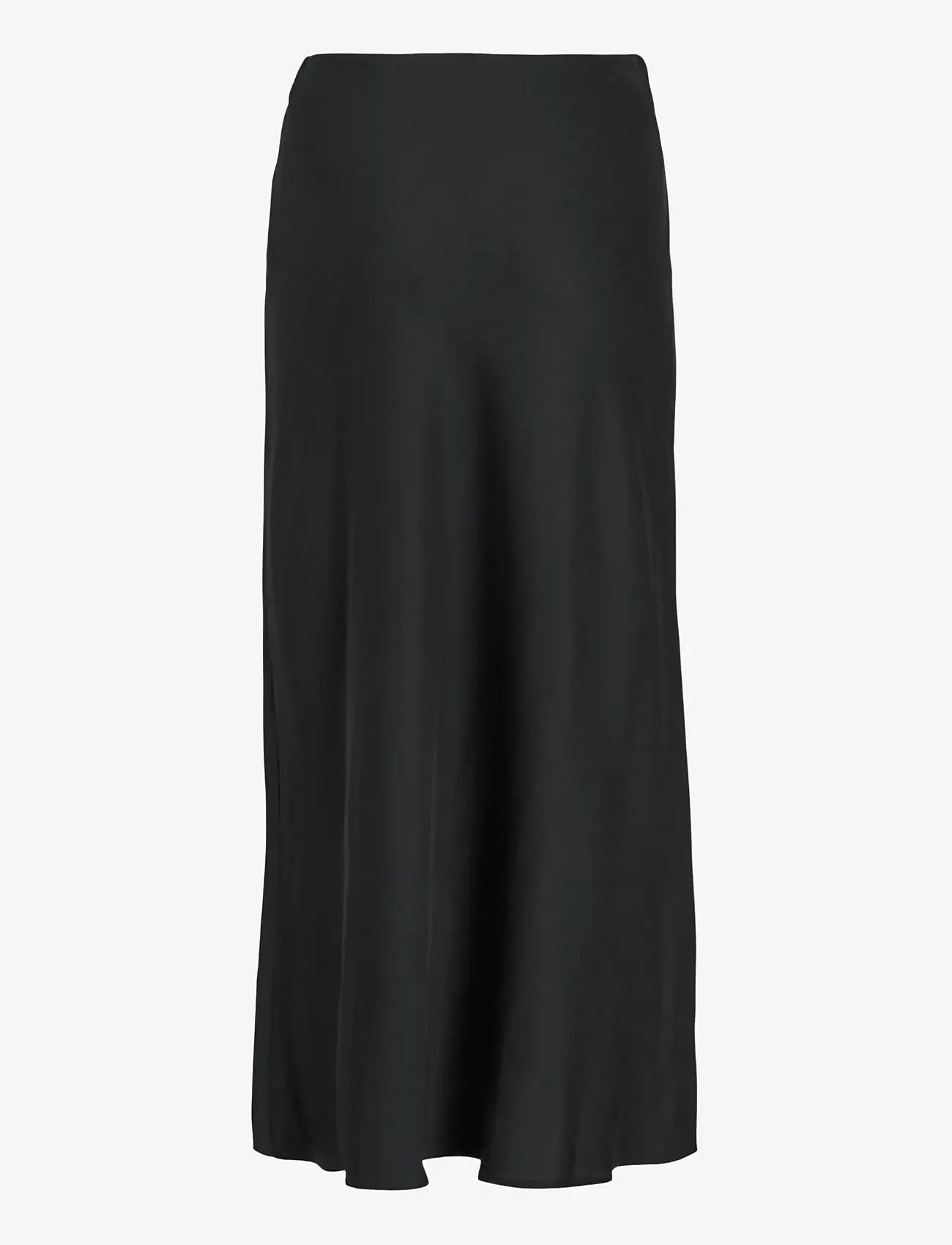 Vila - VIELLETTE HW MIDI SKIRT - NOOS - jupes en satin - black - 2