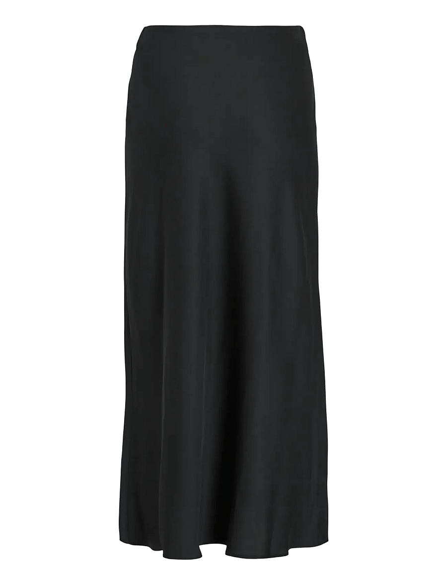 Vila - VIELLETTE HW MIDI SKIRT - NOOS - satinröcke - black - 2