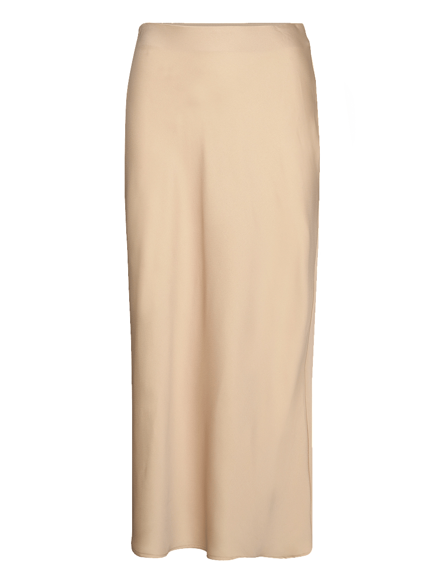 Vila - VIELLETTE HW MIDI SKIRT - NOOS - satino sijonai - cement - 1