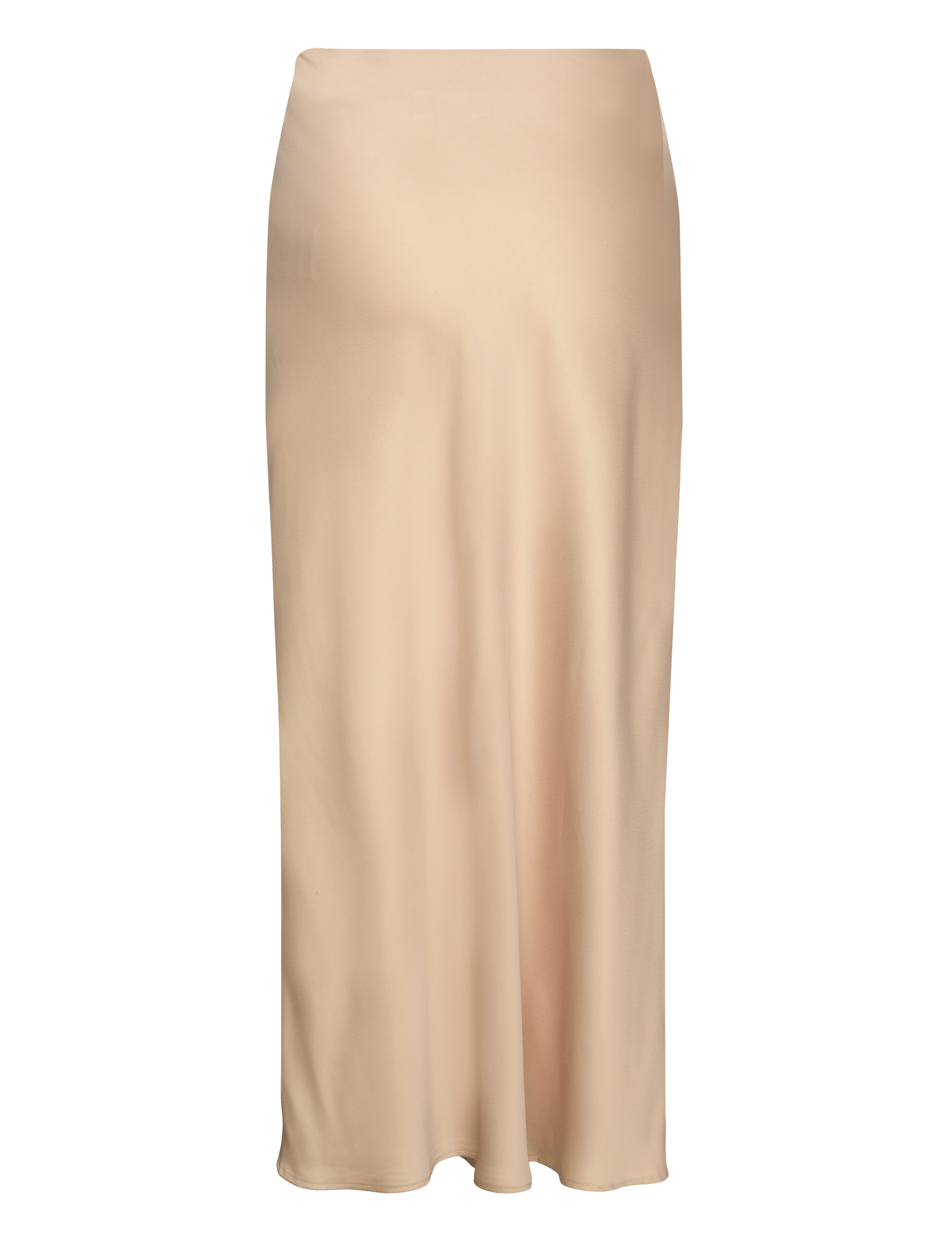 Vila - VIELLETTE HW MIDI SKIRT - NOOS - spódnice satynowe - cement - 2