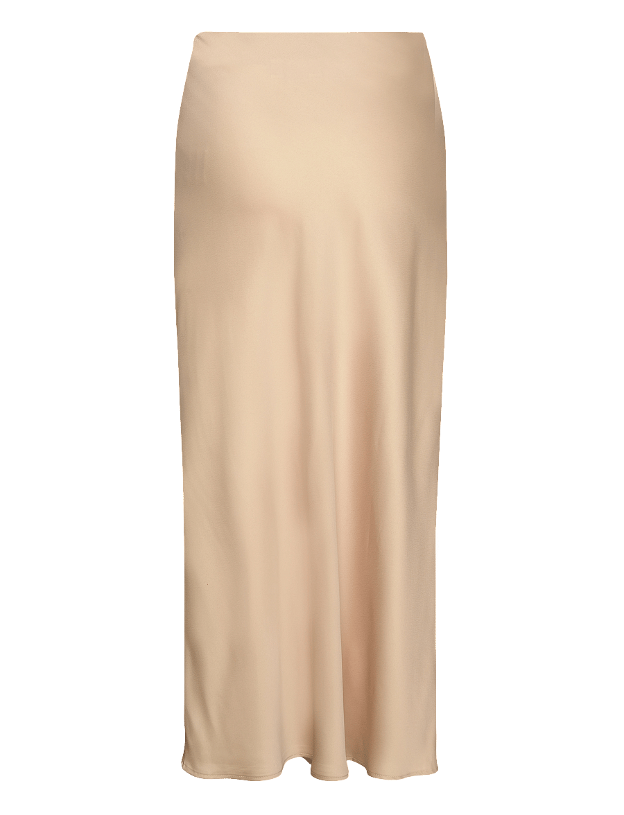 Vila - VIELLETTE HW MIDI SKIRT - NOOS - satino sijonai - cement - 2