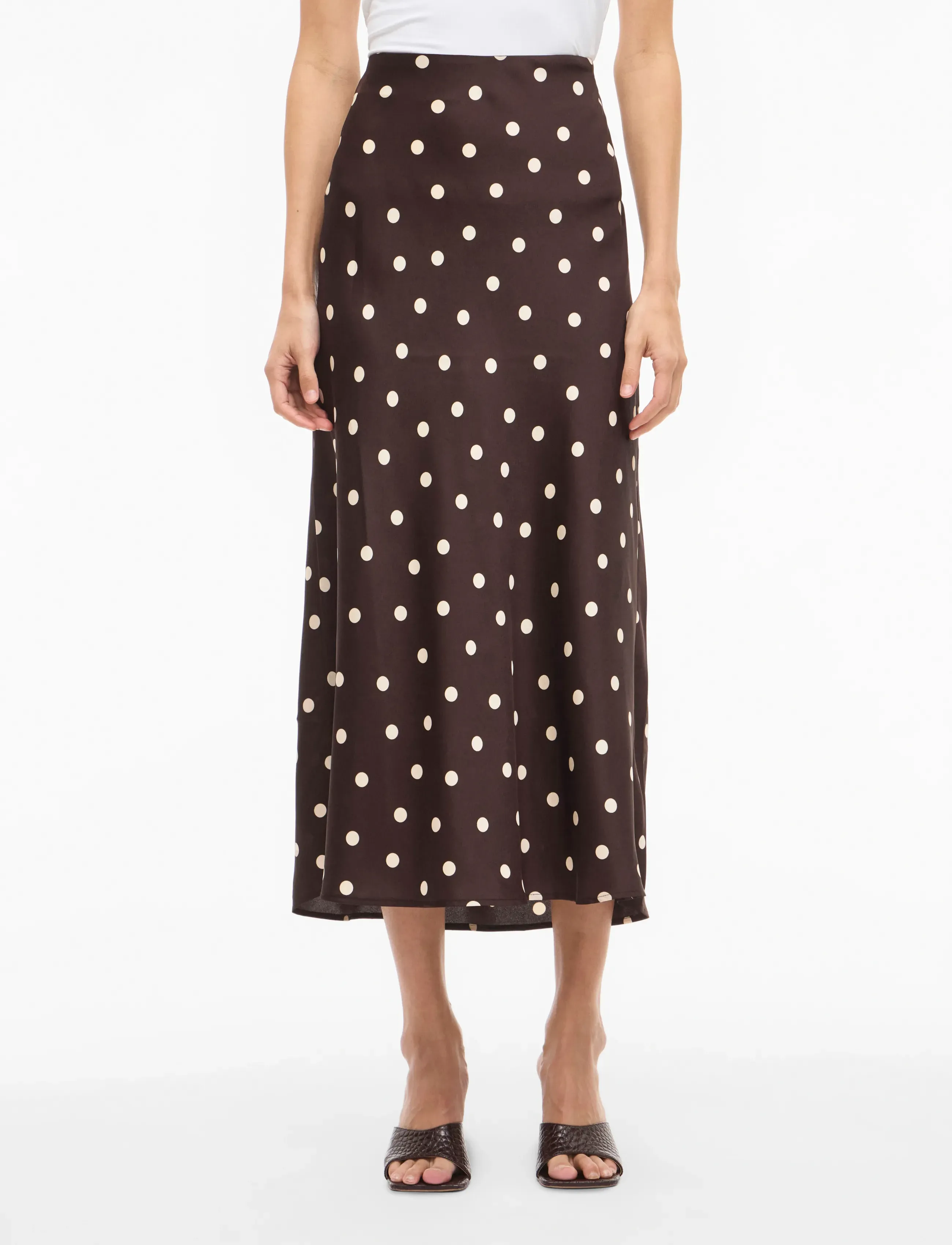 Vila VIELLETTE HW MIDI SKIRT - NOOS - Maxikjolar - COFFEE BEAN / brown