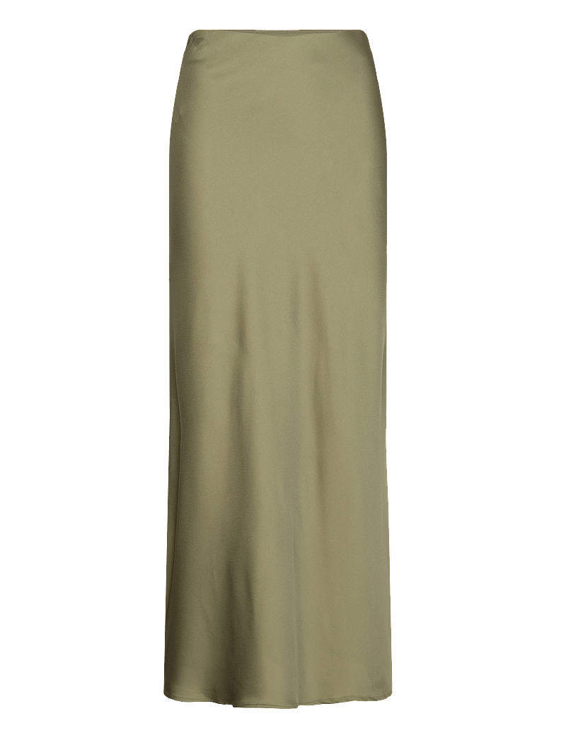 Vila - VIELLETTE HW MIDI SKIRT - NOOS - satinnederdele - oil green - 1