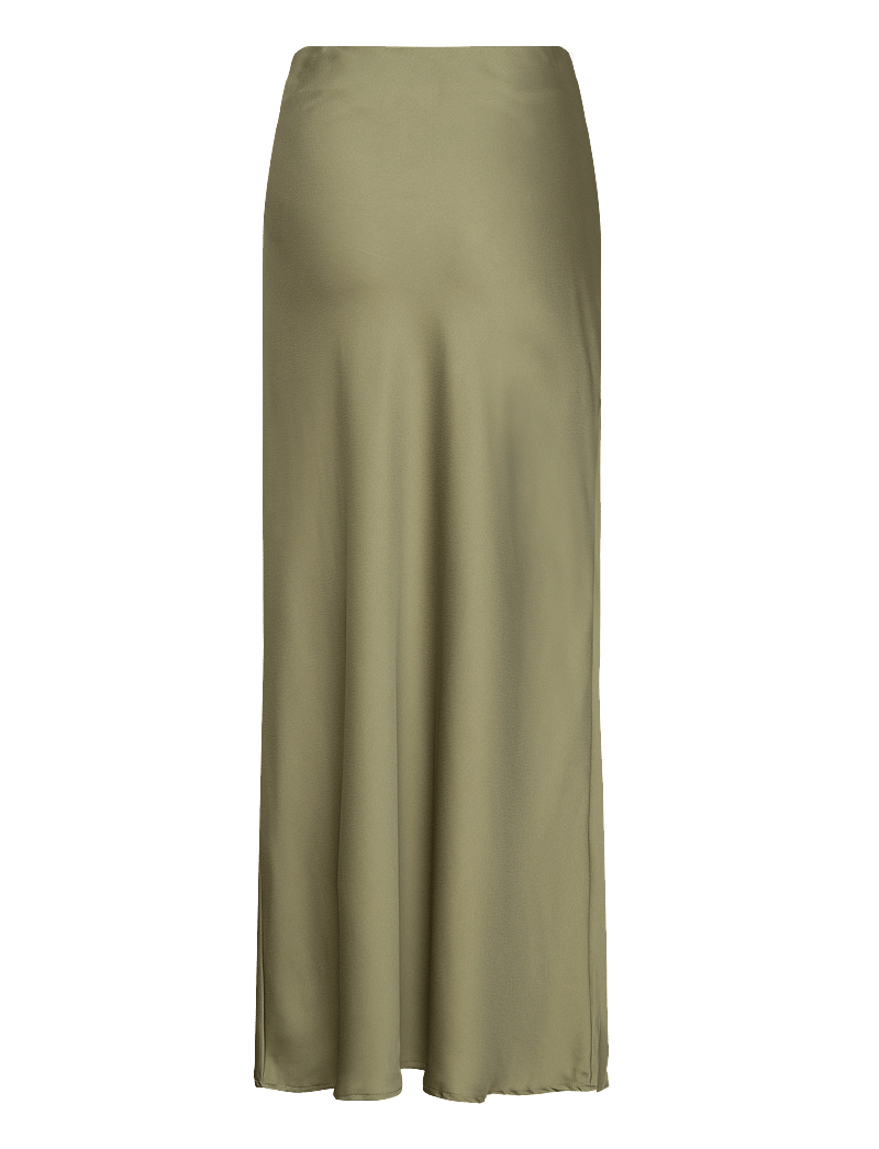 Vila - VIELLETTE HW MIDI SKIRT - NOOS - satinnederdele - oil green - 2