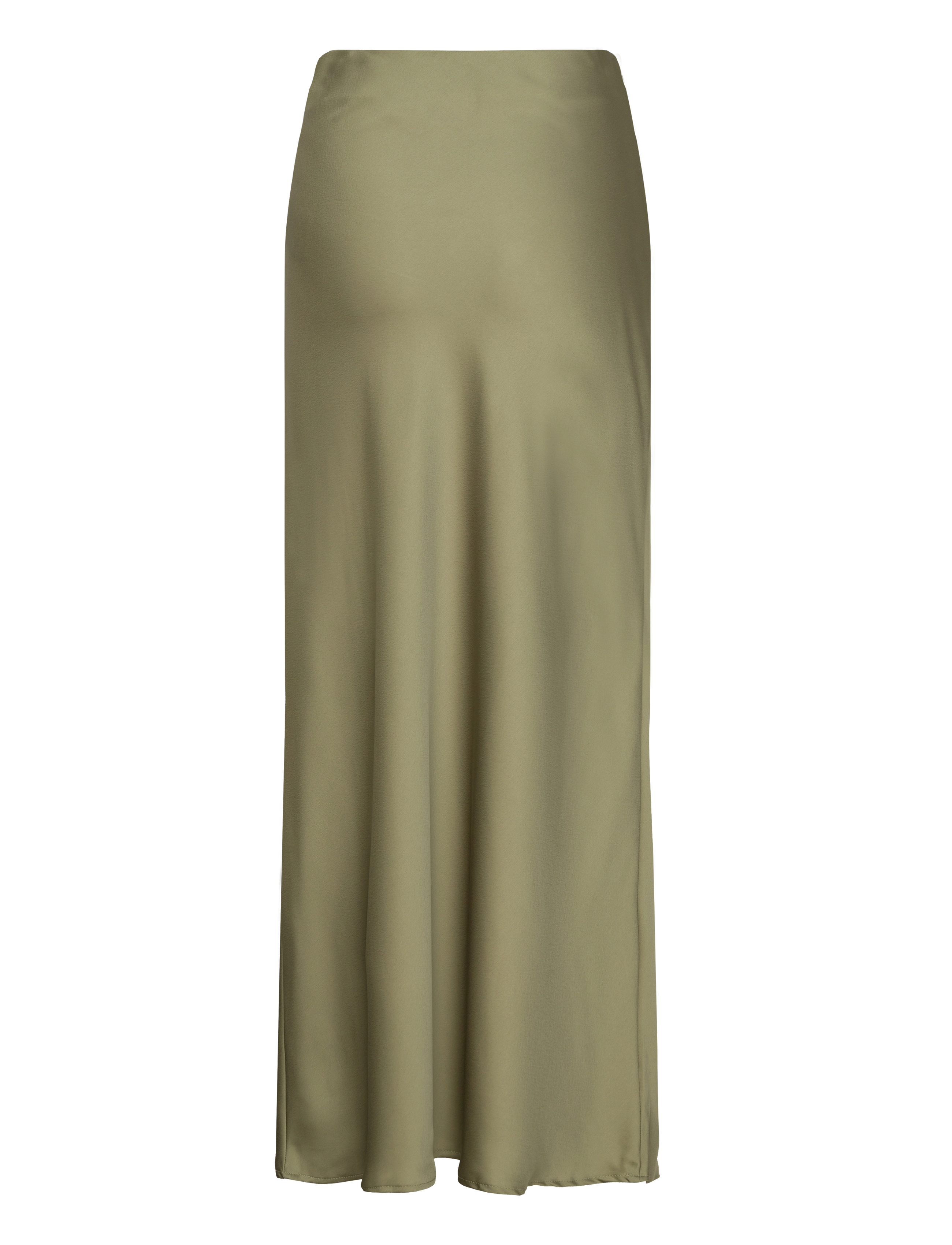 Vila - VIELLETTE HW MIDI SKIRT - NOOS - satinnederdele - oil green - 2