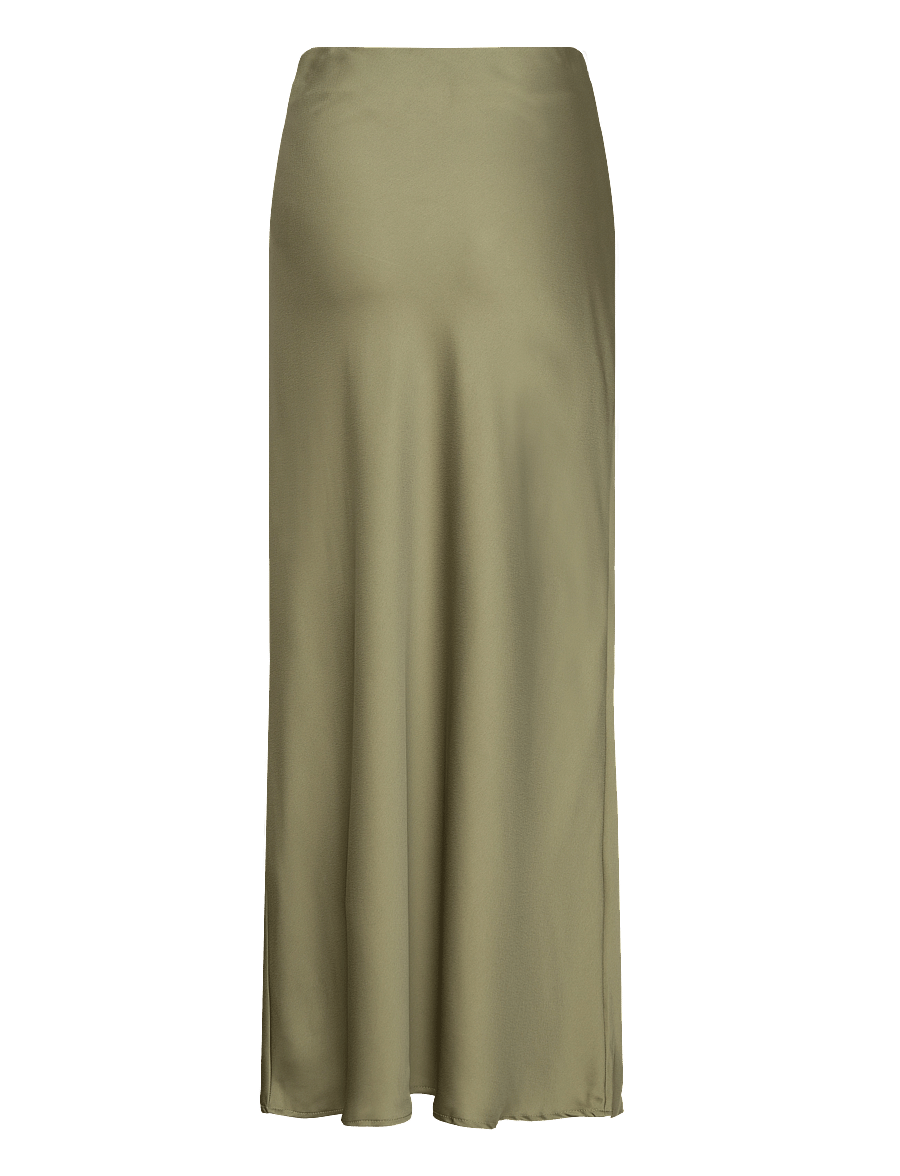 Vila - VIELLETTE HW MIDI SKIRT - NOOS - satiinseelikud - oil green - 2