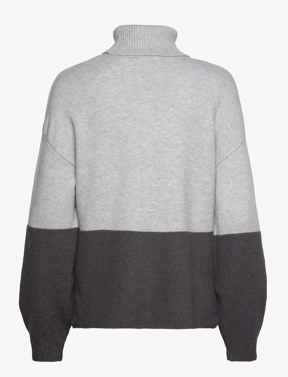 Vila - VIRIL BLOCKING ROLL-NK L/S KNIT TOP-NOOS - sviitrid - light grey melange - 1