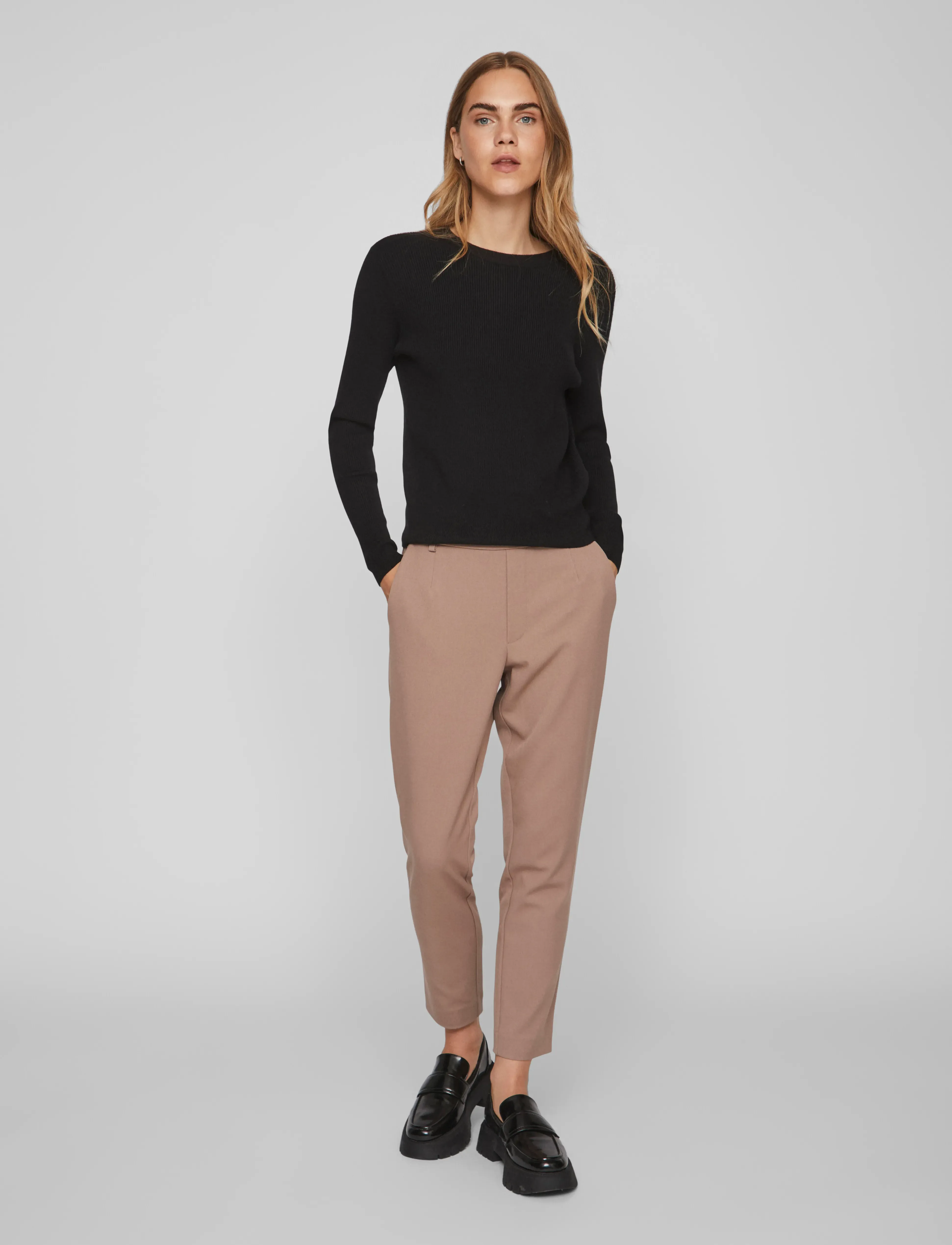 VILA Vicomfy O-Neck L/S Knit Top - Noos stickade tröjor dam – bild 5
