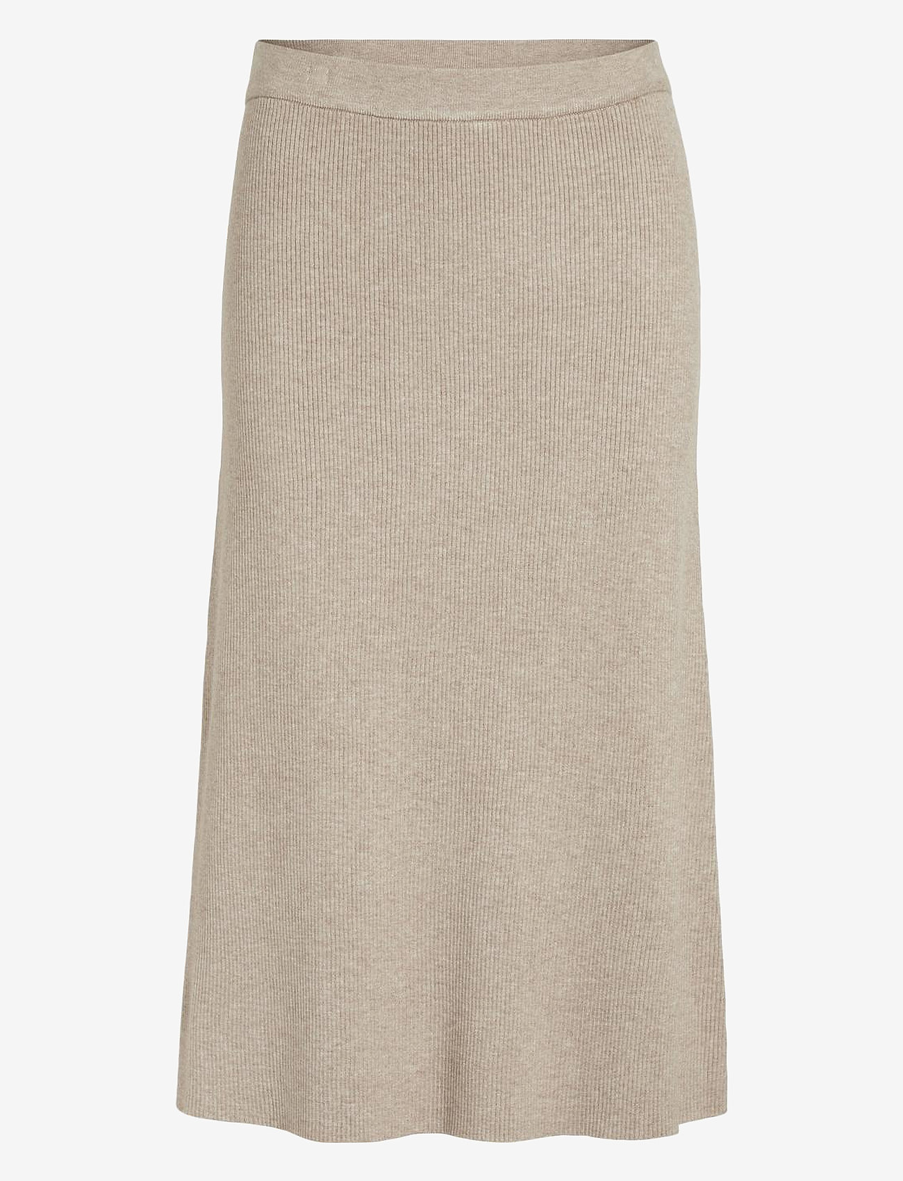 Vila - VICOMFY A-LINE KNIT SKIRT- NOOS - strikkede nederdele - natural melange - 1