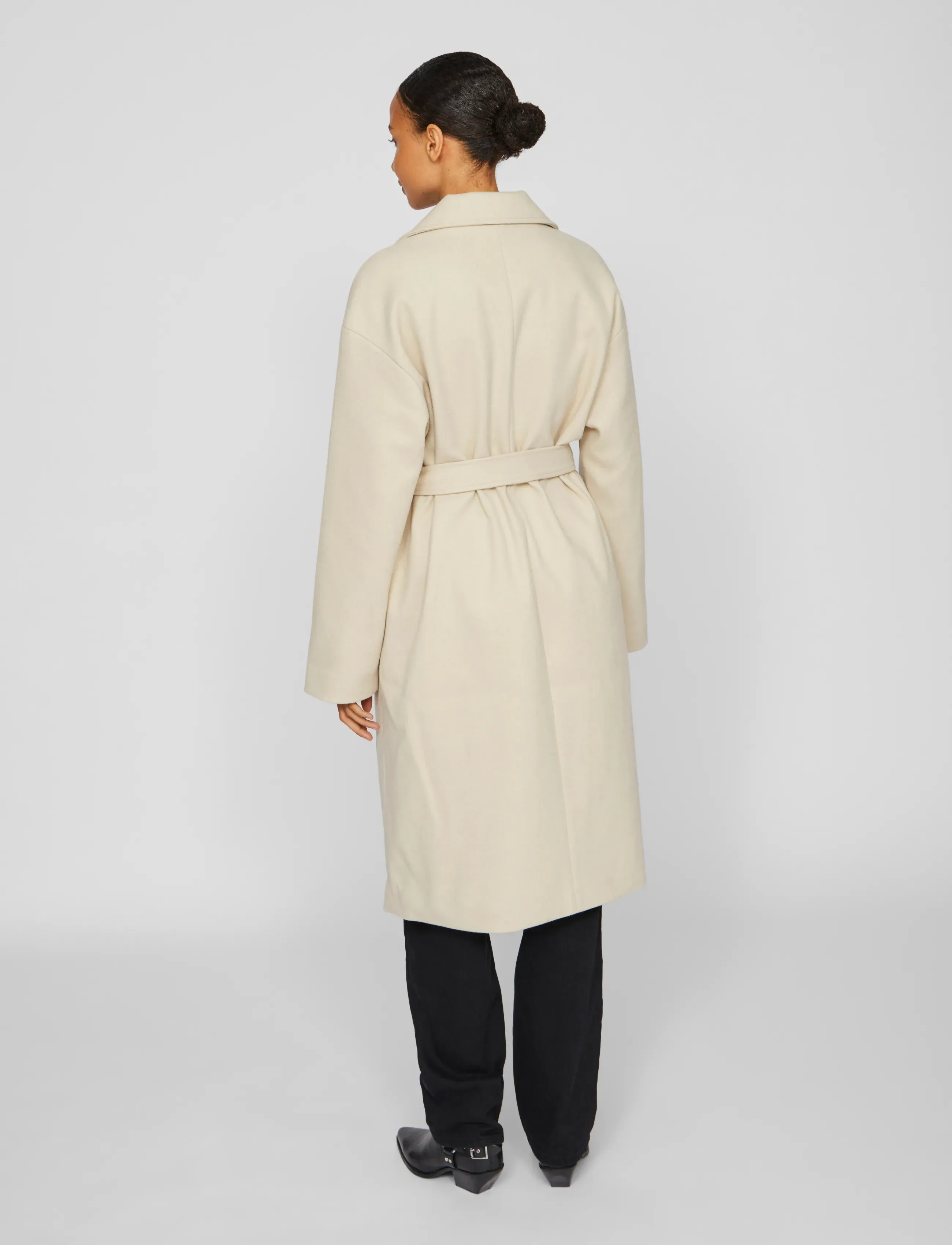 Vila - VIPOKO LONG COAT-NOOS - wintermäntel - feather gray - 2