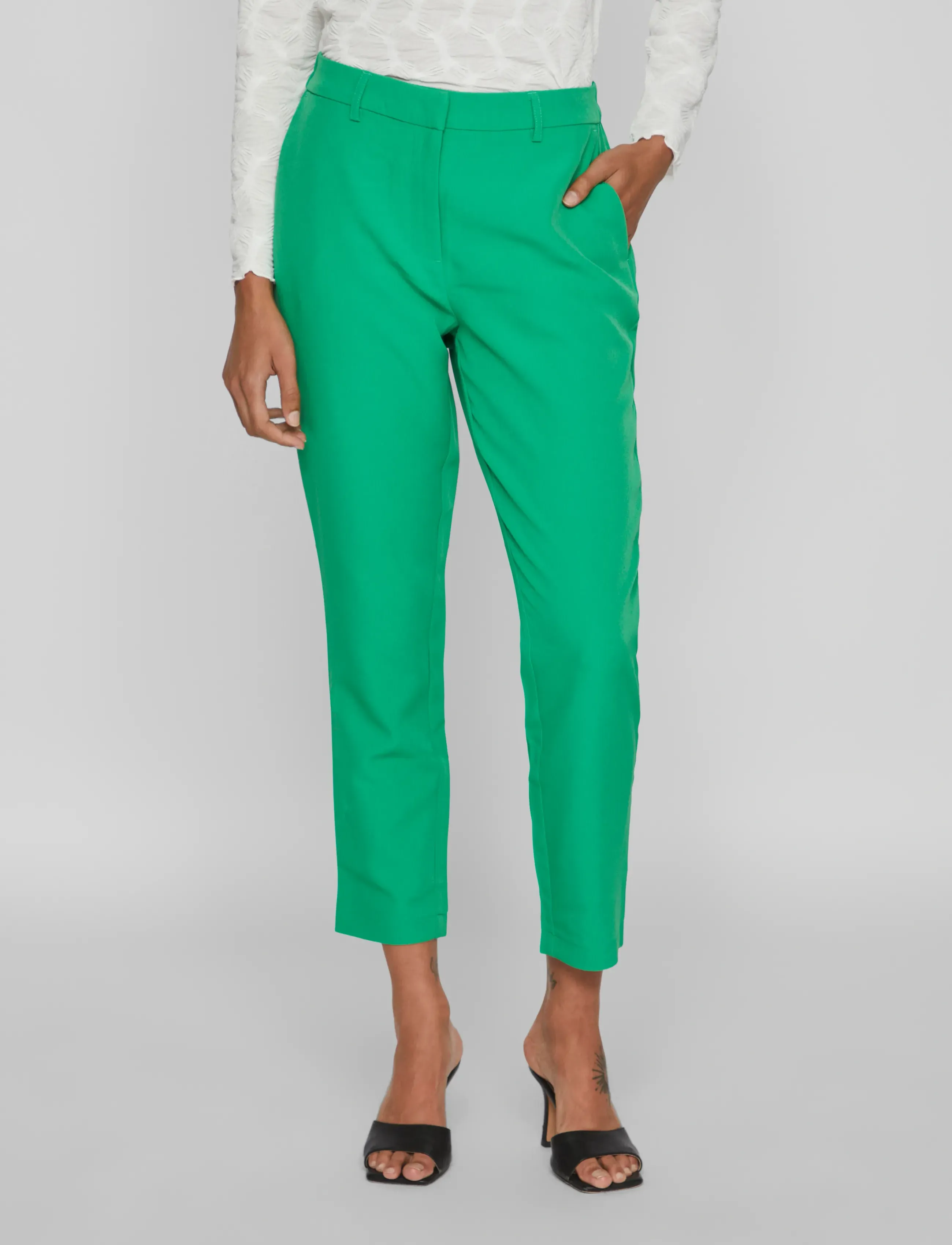 Vila Vikamma Rw Pant, 34, Trousers, Grün - Suitpants, Frauen
