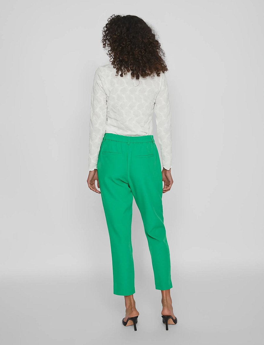 Vila - VIKAMMA RW PANT - anzugshosen - bright green - 3