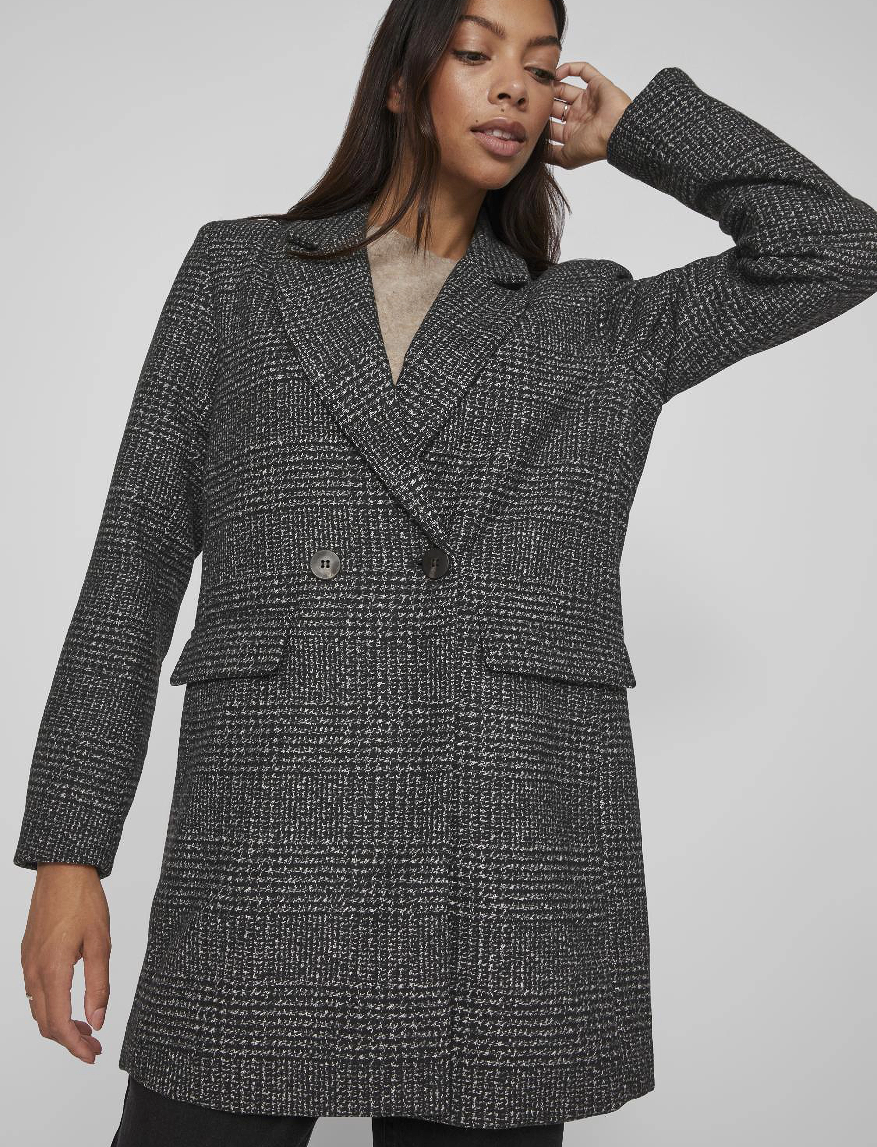 Vila - VILEY BLAZER JACKET - NOOS - wollmäntel - black - 4