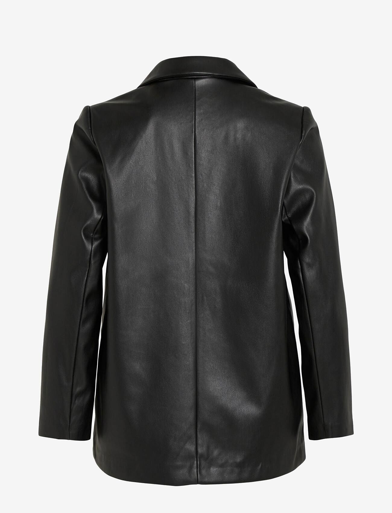 Vila - VINILLE COATED LOOSE BLAZER - NOOS - black - 1