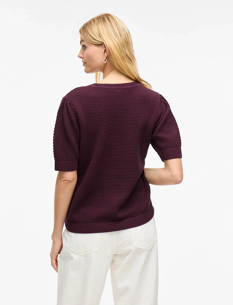 Vila - VIDALO O-NECK S/S KNIT TOP - NOOS - striktrøjer - fig - 3