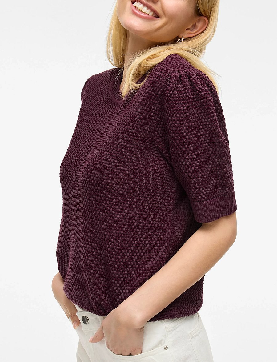 Vila - VIDALO O-NECK S/S KNIT TOP - NOOS - striktrøjer - fig - 4