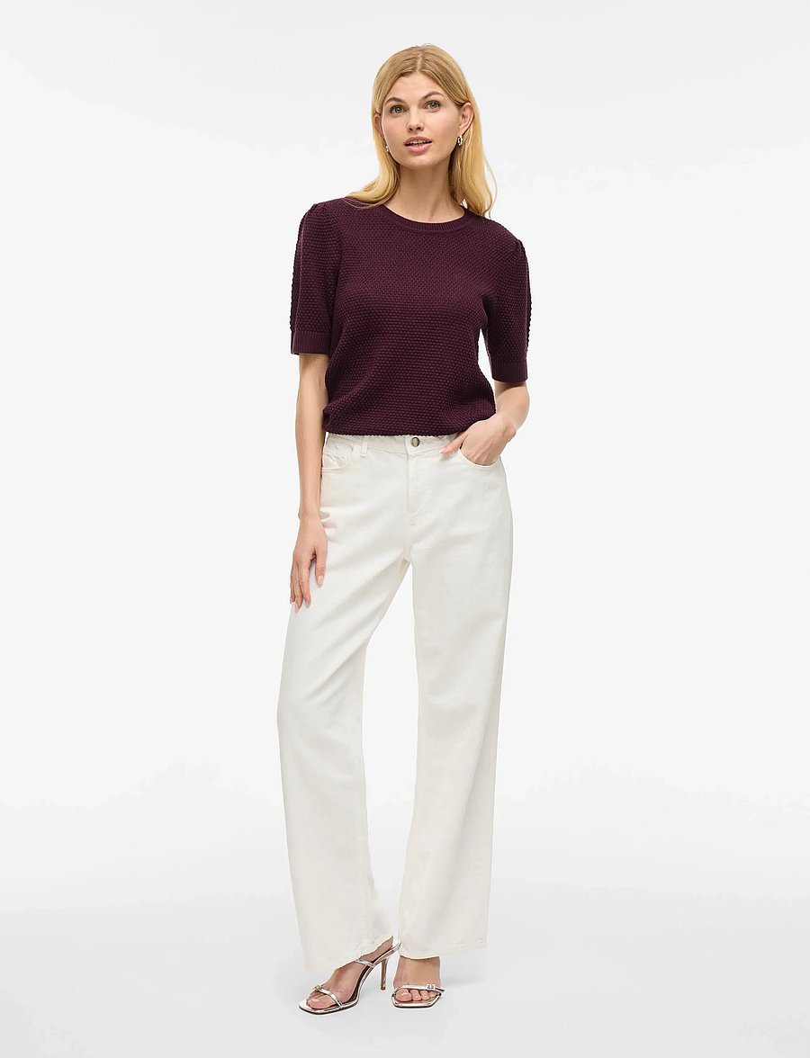Vila - VIDALO O-NECK S/S KNIT TOP - NOOS - striktrøjer - fig - 5
