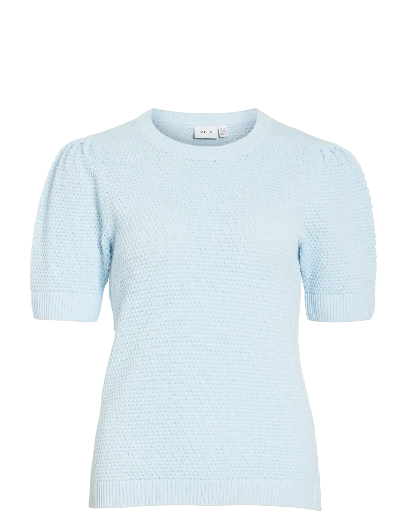 Vila VIDALO O-NECK S/S KNIT TOP - NOOS - Kampagne - NANTUCKET BREEZE / blue