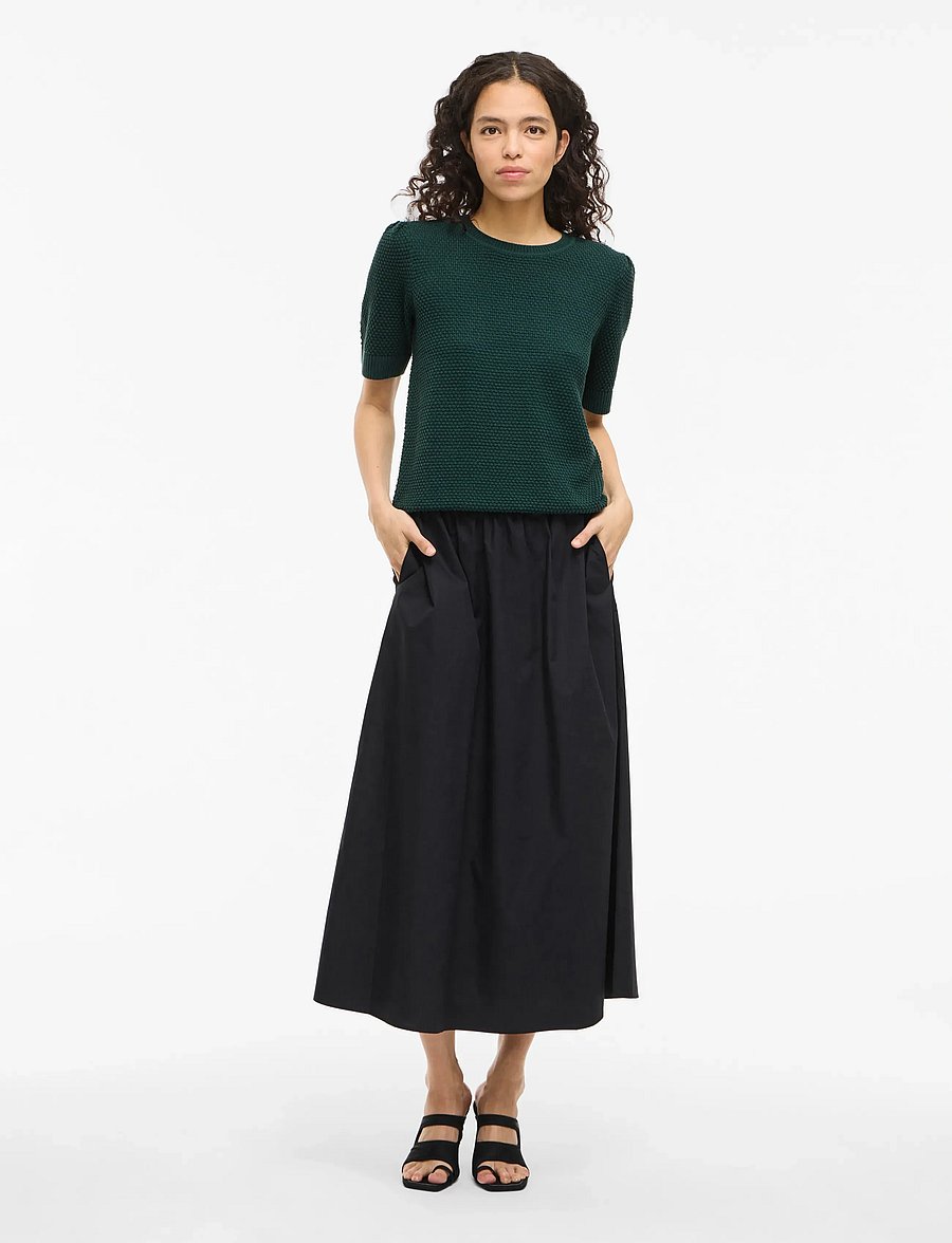 Vila - VIDALO O-NECK S/S KNIT TOP - NOOS - striktrøjer - ponderosa pine - 4