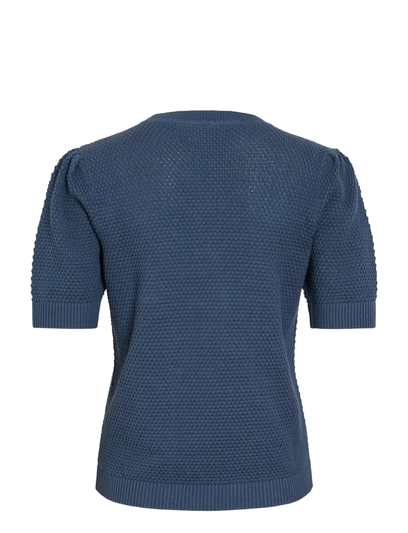 Vila - VIDALO O-NECK S/S KNIT TOP - NOOS - striktrøjer - vintage indigo - 2