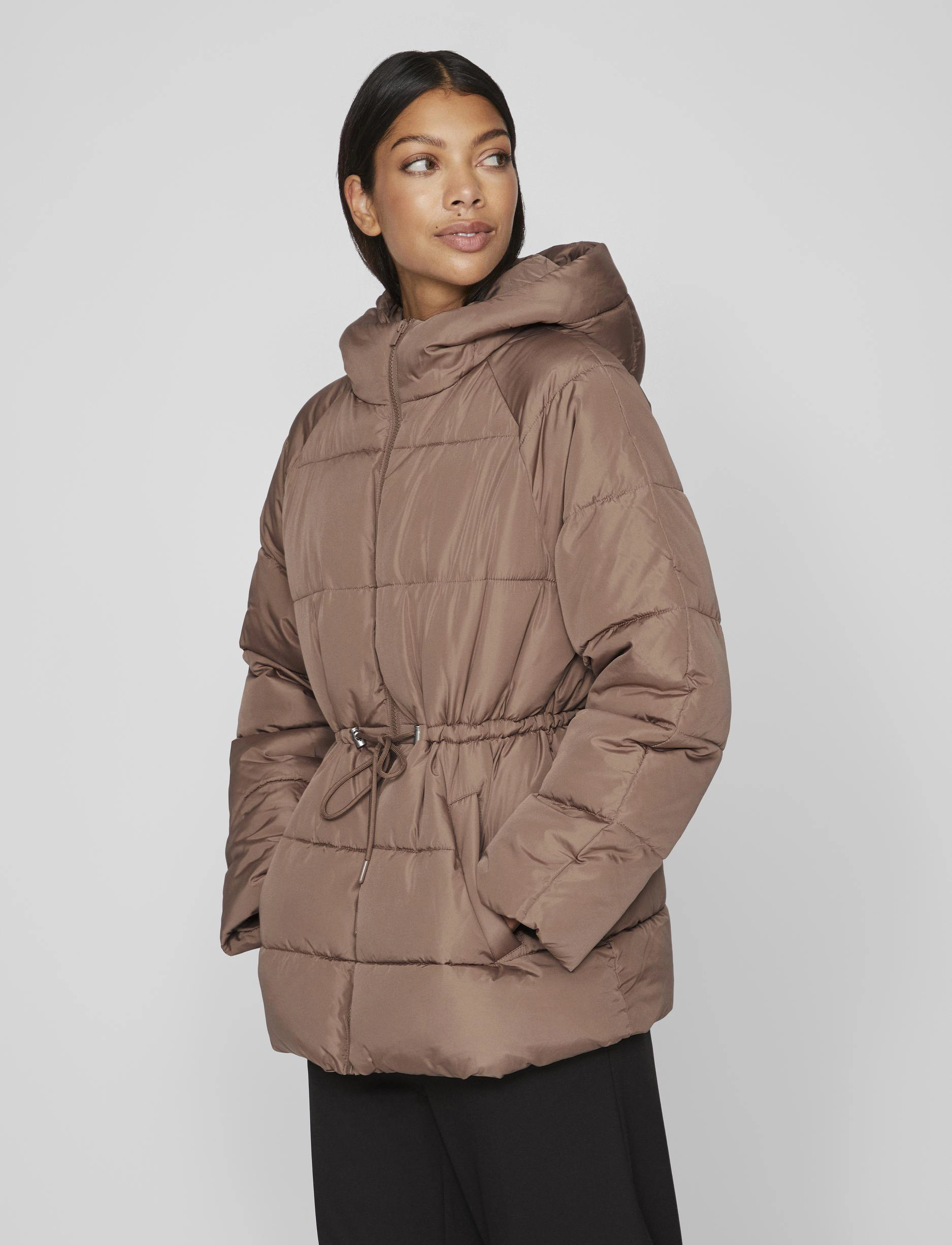 Vila - VILEANA PADDED L/S SHORT JACKET - NOOS - brown lentil - 2