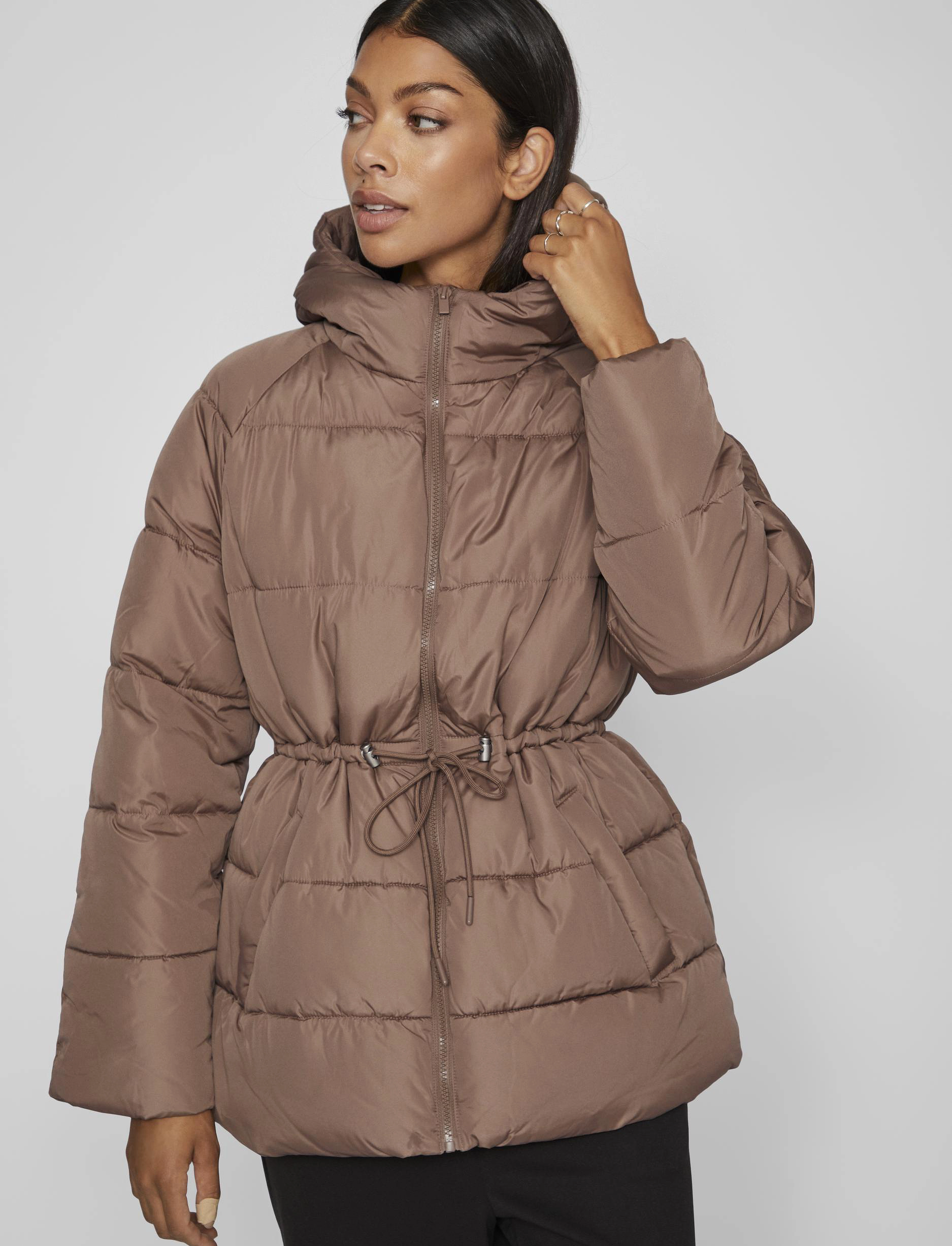 Vila - VILEANA PADDED L/S SHORT JACKET - NOOS - brown lentil - 4