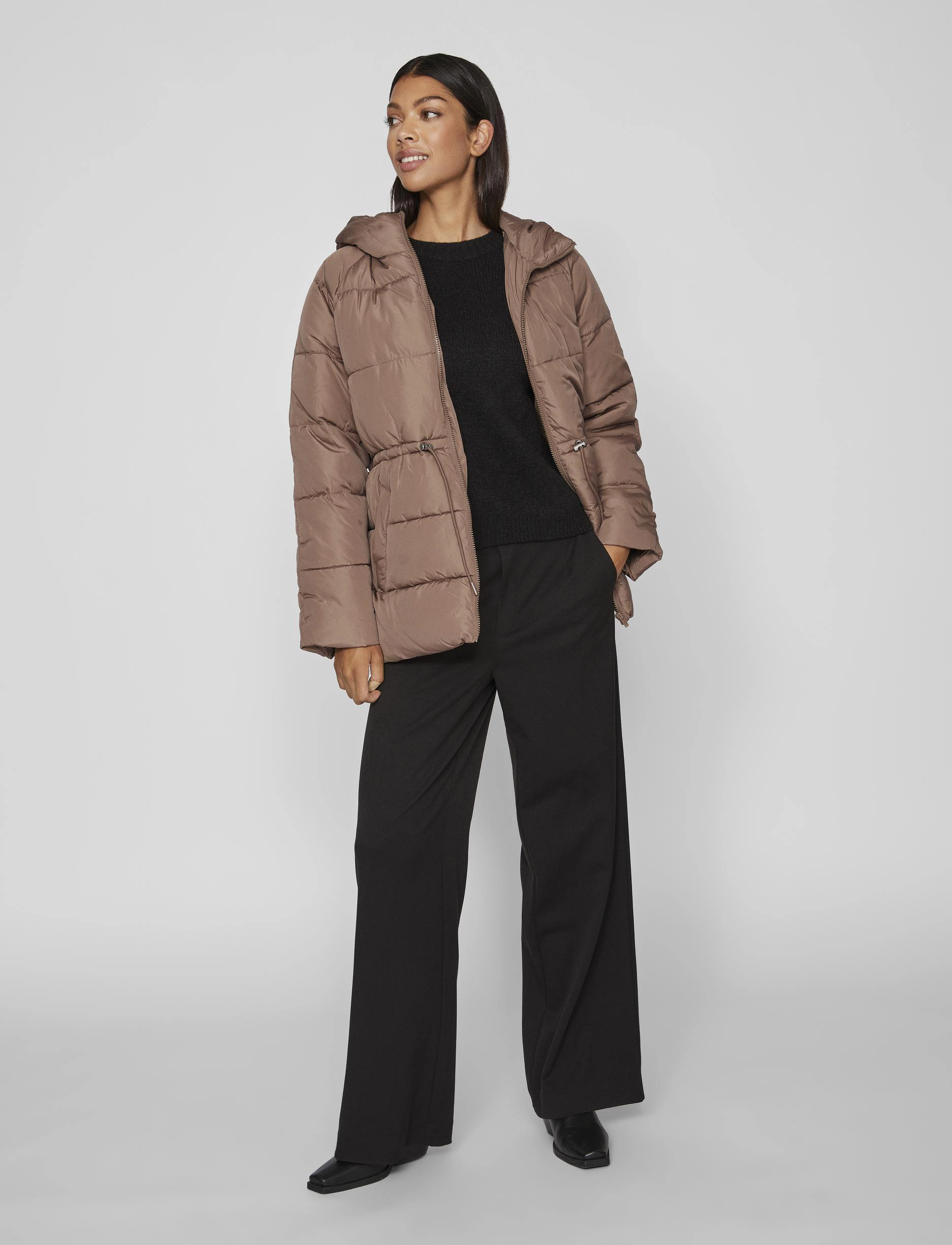 Vila - VILEANA PADDED L/S SHORT JACKET - NOOS - brown lentil - 5
