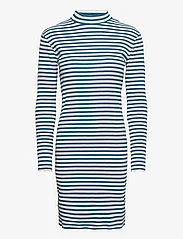 Vila - VITHESSA HIGH NECK L/S DRESS - najniższe ceny - moroccan blue - 0