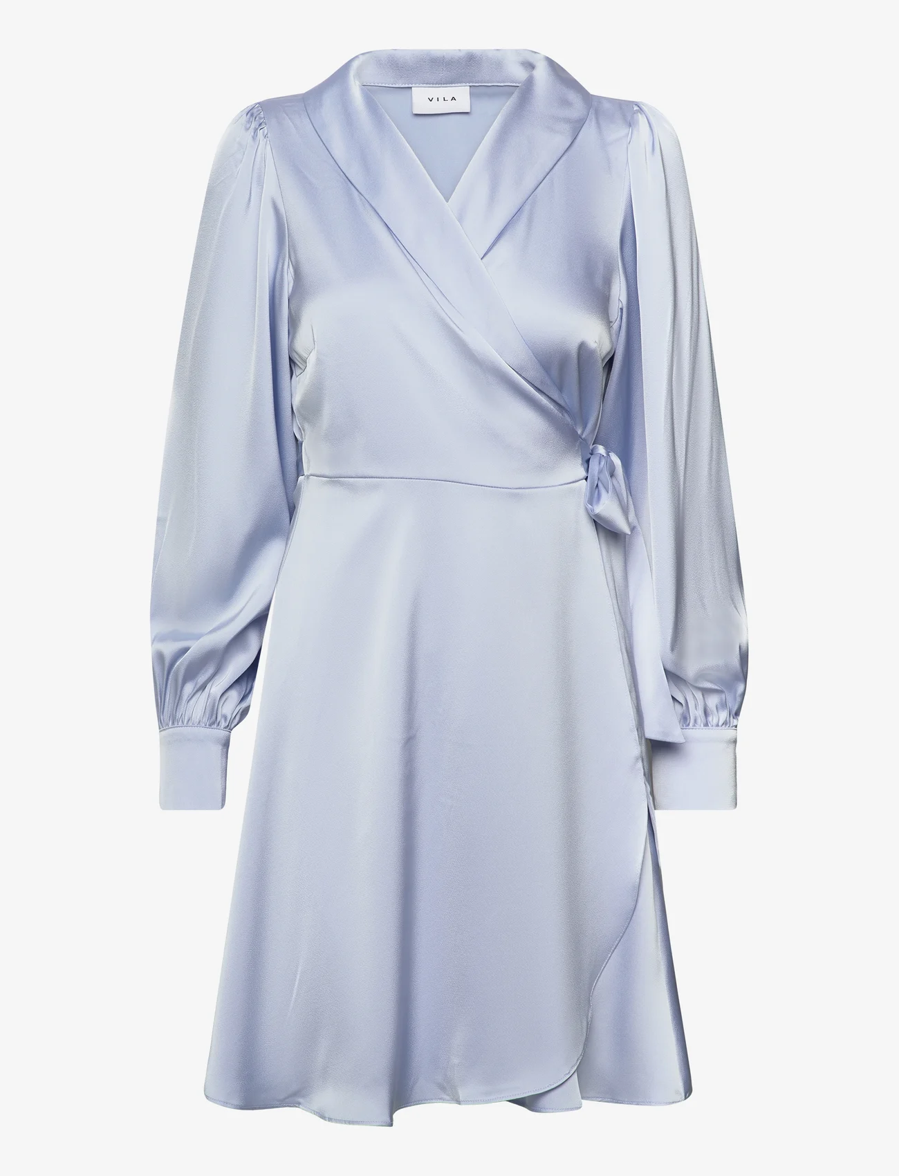 Vila - VIENNA RAVENNA L/S SHORT WRAP DRESS-NOOS - wickelkleider - kentucky blue - 0