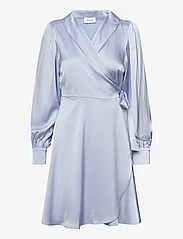 Vila - VIENNA RAVENNA L/S SHORT WRAP DRESS-NOOS - susiaučiamosios suknelės - kentucky blue - 0