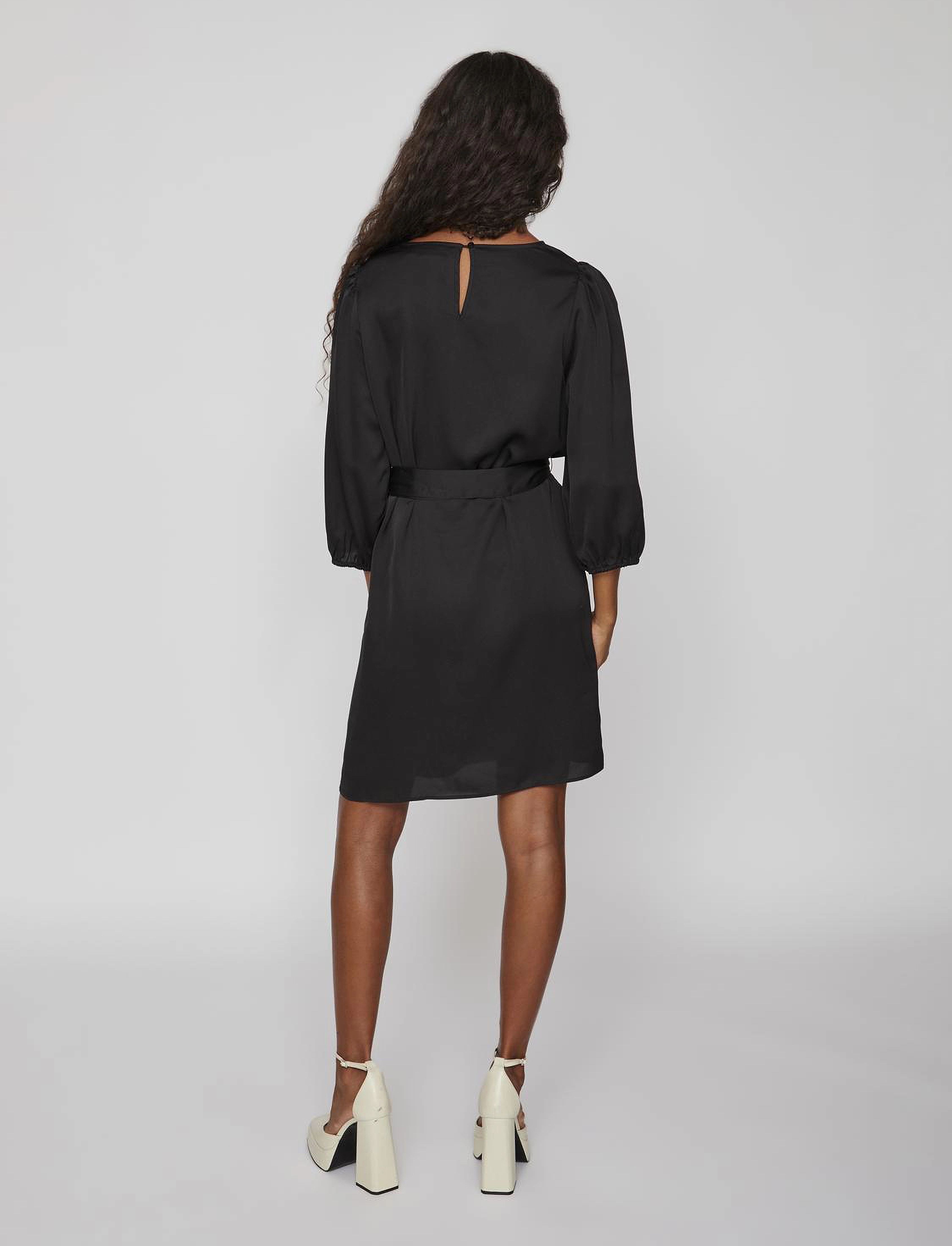 Vila - VIELLETTE  3/4 DRESS/SU - NOOS - black - 3