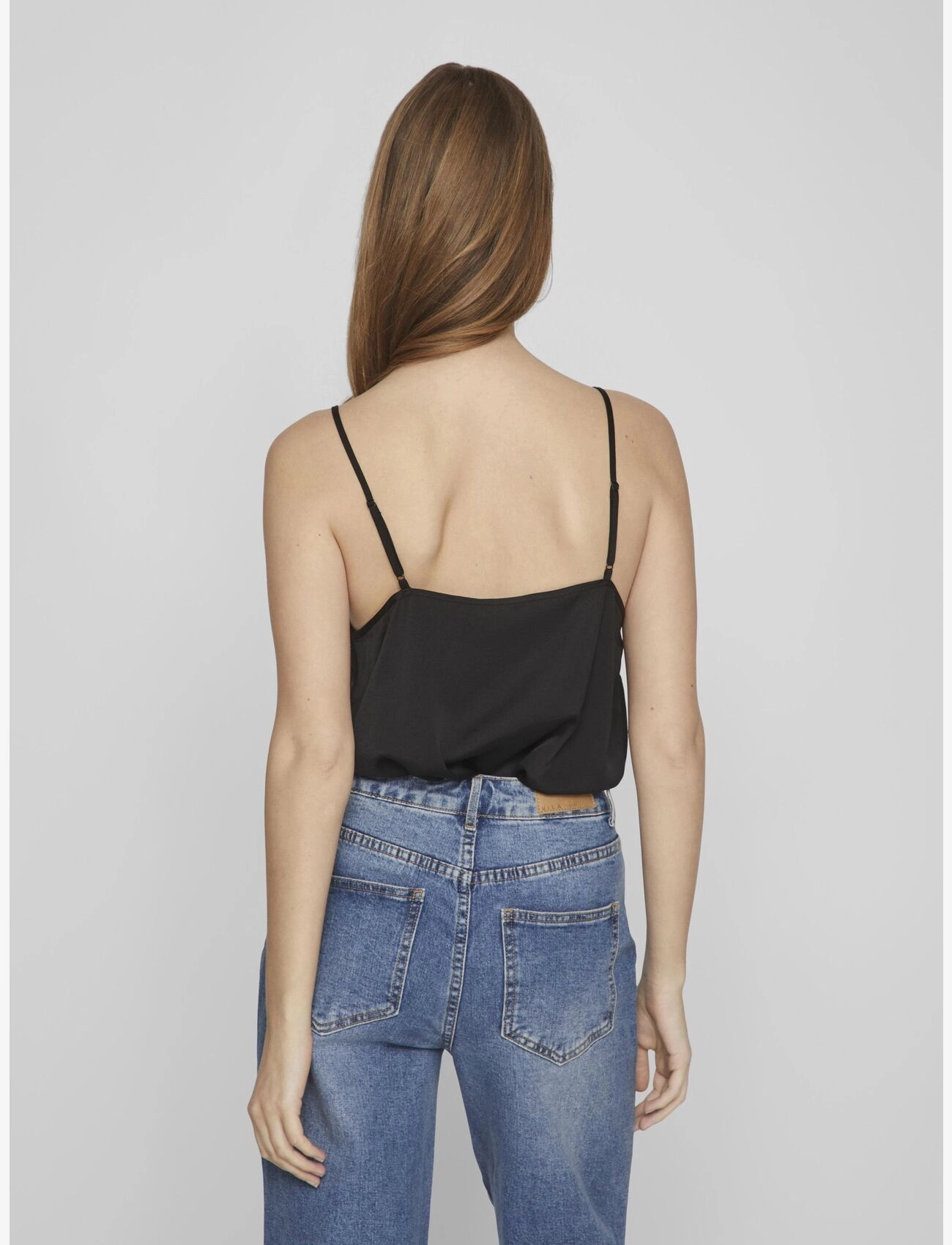 Vila - VICAVA V-NECK LACE SINGLET - black - 3