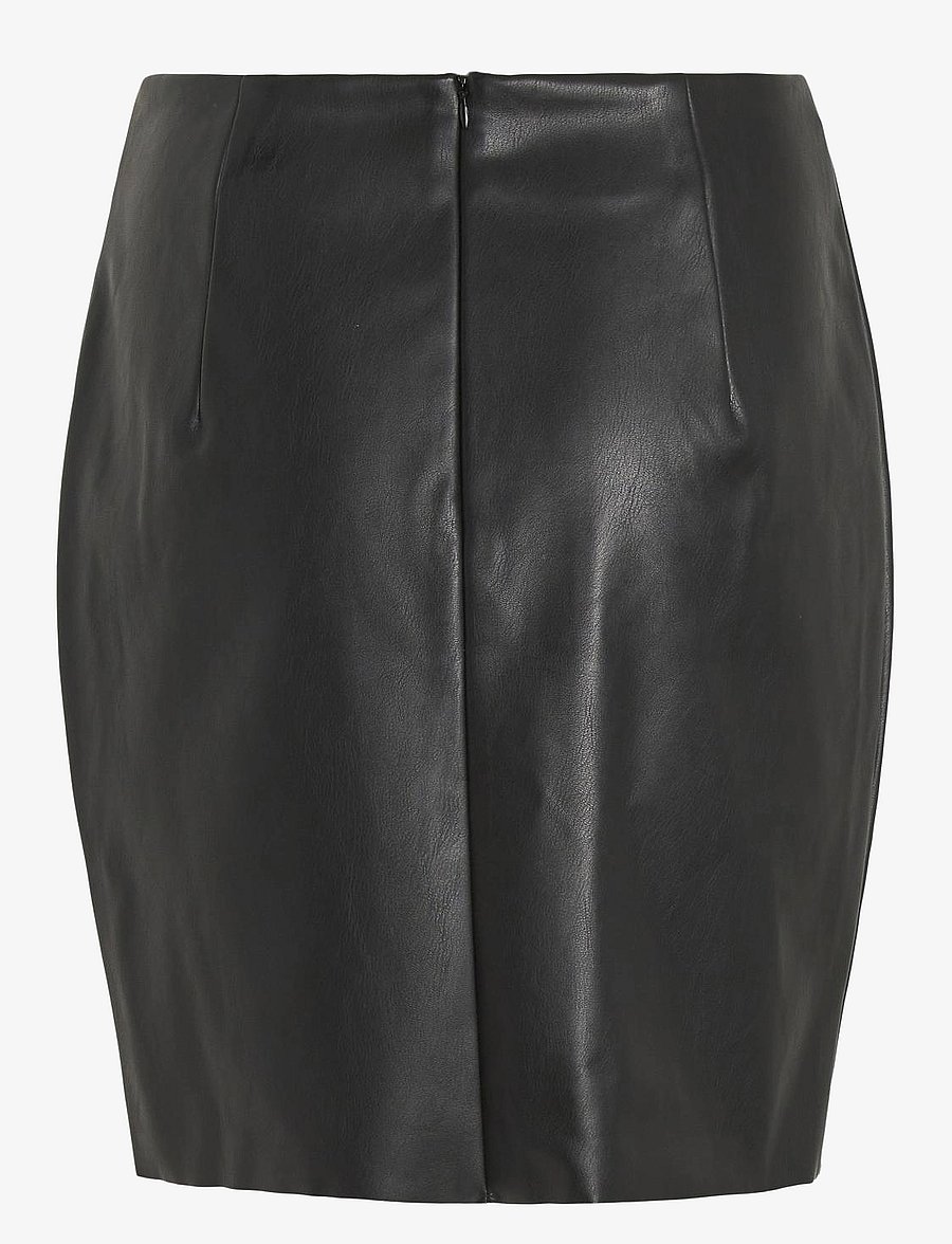 Vila - VIDAGMAR HW COATED SKIRT - NOOS - kurze röcke - black - 2