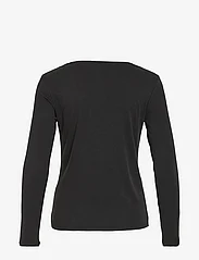 Vila - VILULLU V-NECK L/S KNOT TOP - NOOS - langermede skjorter - black - 1