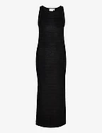 VIMARGOT S/L LONG KNIT DRESS - BLACK