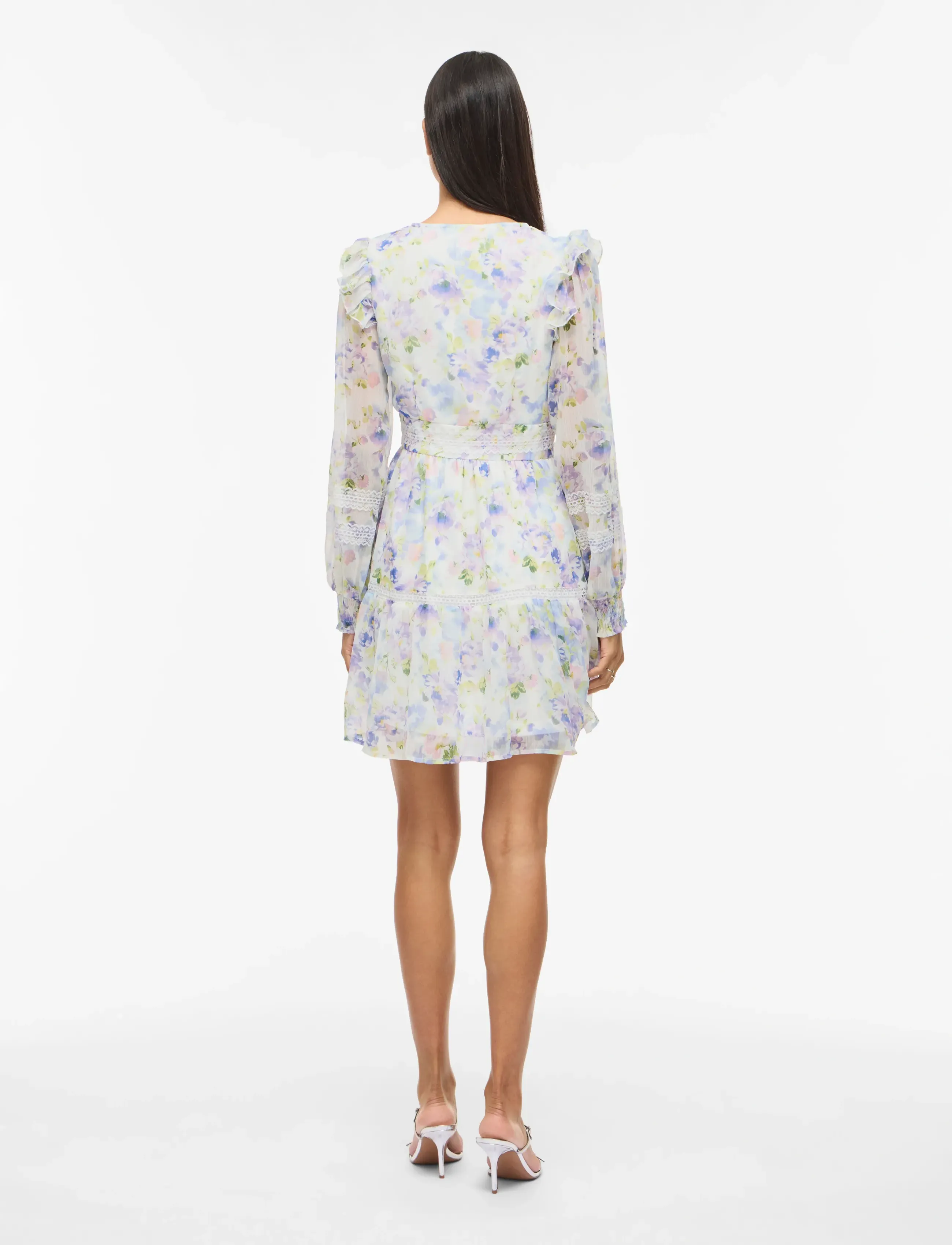 Viroman New V-Neck L/S Short Dress/Dc/Ka 2