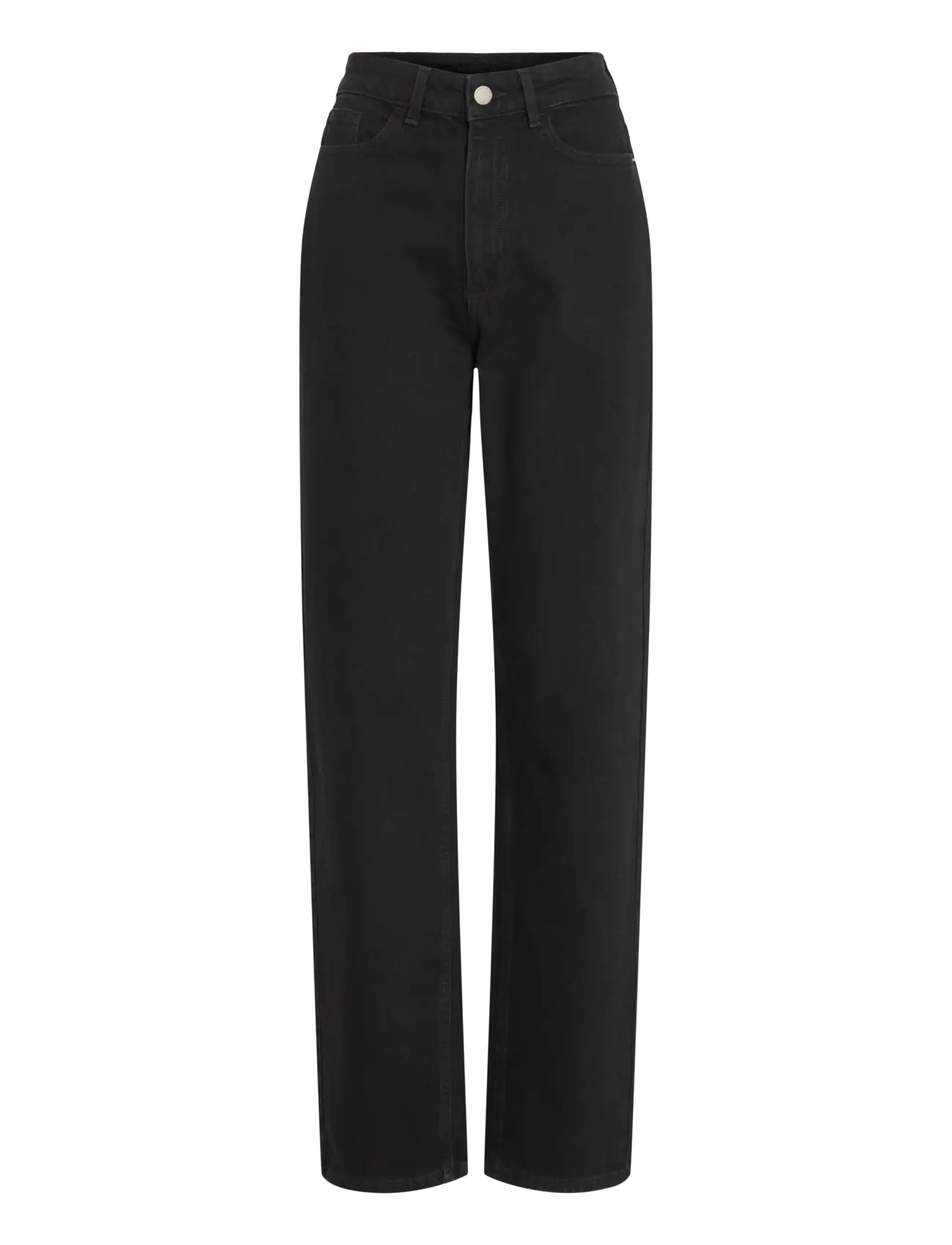 Vila VIKELLY JAF HW STRAIGHT JEANS-NOOS - Jeans - BLACK DENIM / black
