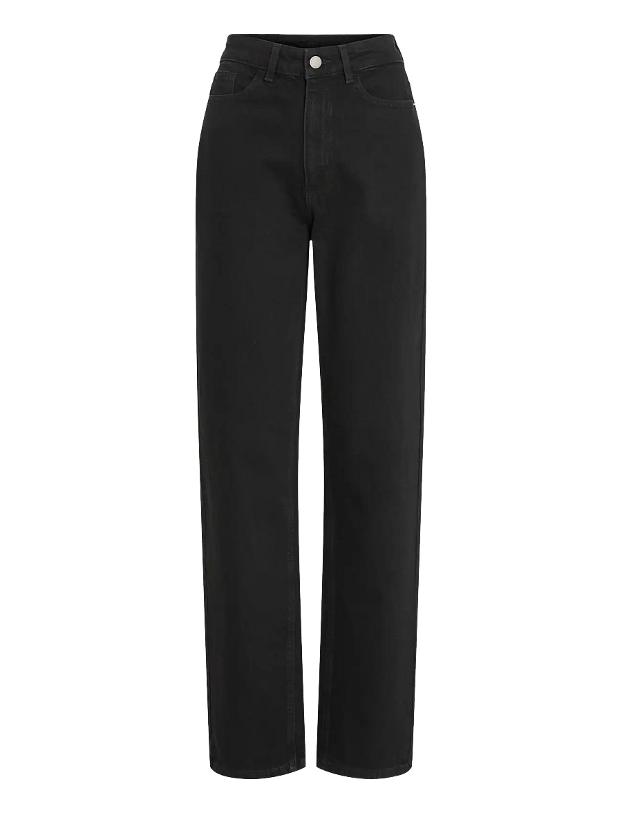 Vila - VIKELLY JAF HW STRAIGHT JEANS-NOOS - straight jeans - black denim - 1