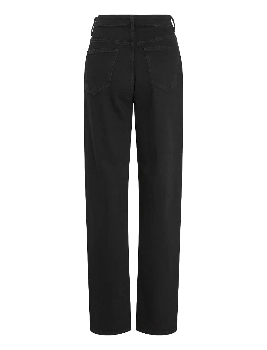 Vila - VIKELLY JAF HW STRAIGHT JEANS-NOOS - straight jeans - black denim - 2