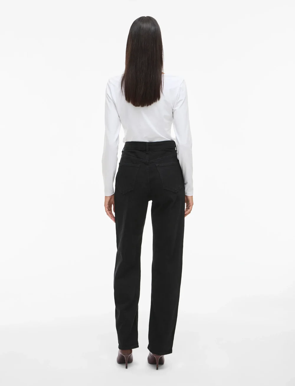 Vila - VIKELLY JAF HW STRAIGHT JEANS-NOOS - straight jeans - black denim - 3