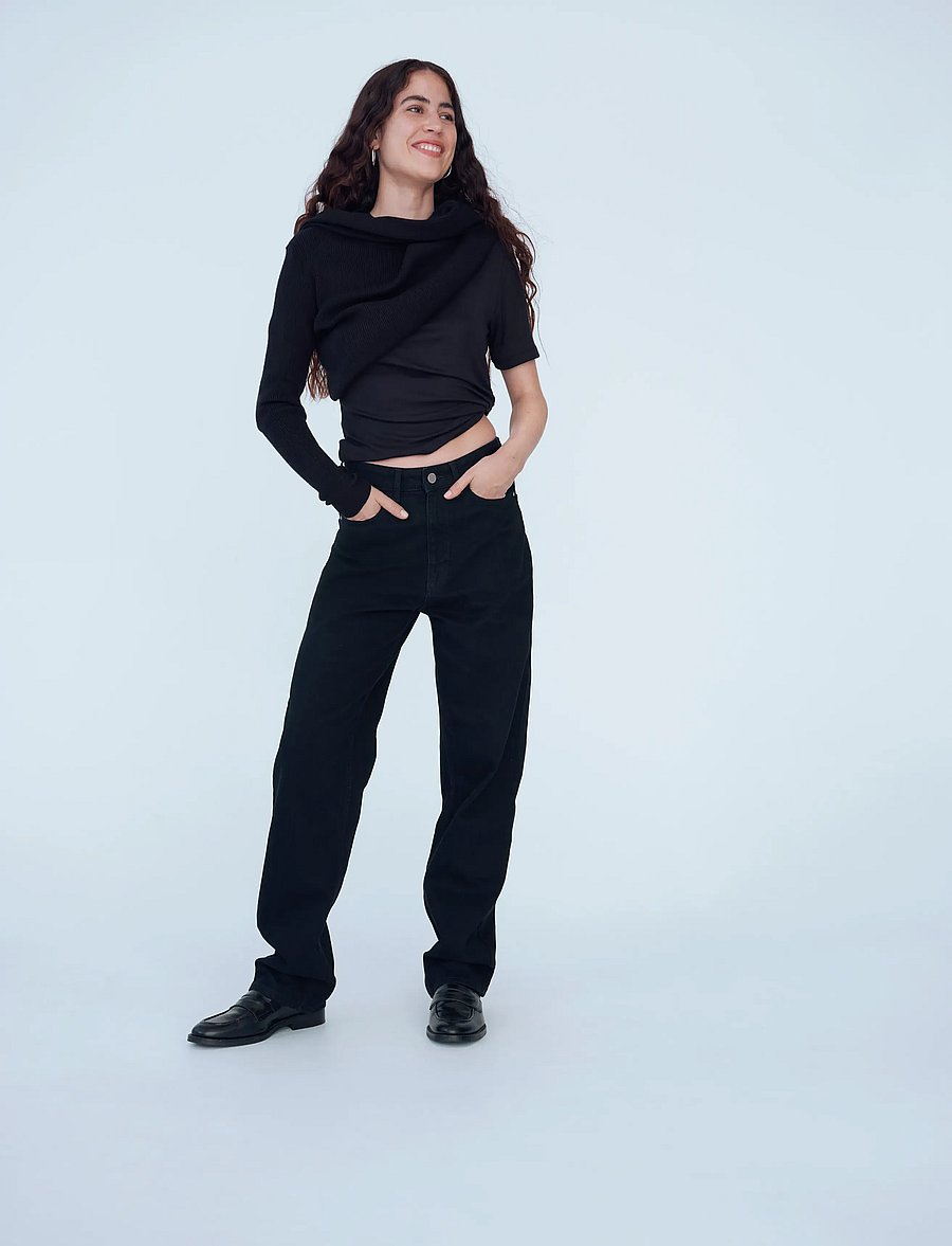 Vila - VIKELLY JAF HW STRAIGHT JEANS-NOOS - straight jeans - black denim - 4