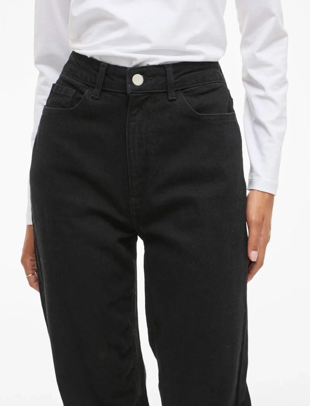 Vila - VIKELLY JAF HW STRAIGHT JEANS-NOOS - straight jeans - black denim - 5