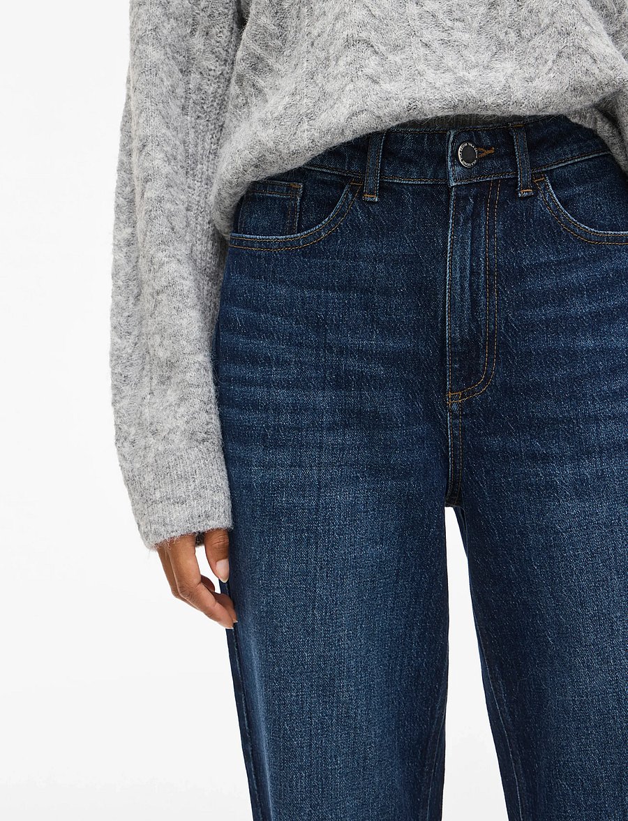 Vila - VIKELLY JAF HW STRAIGHT JEANS-NOOS - jeans droites - dark blue denim - 5