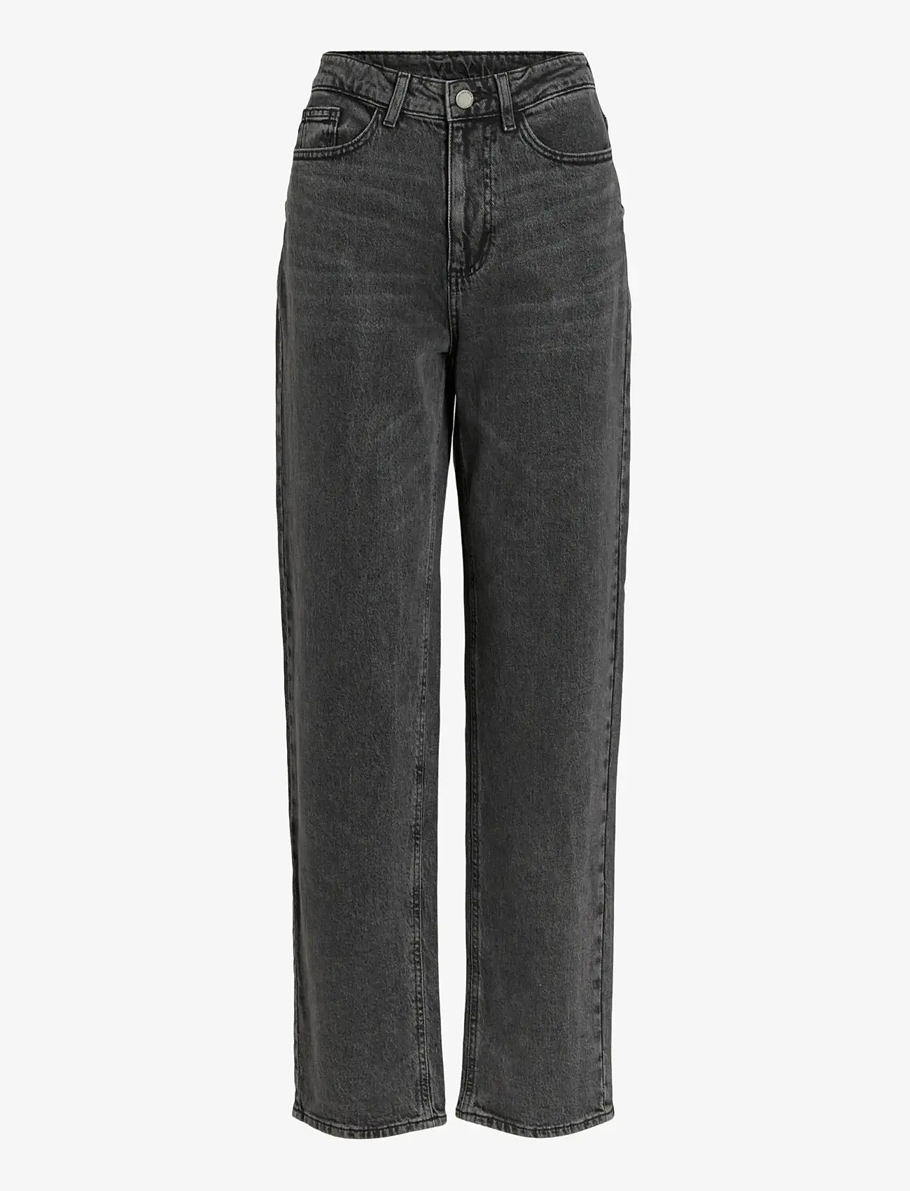 Vila - VIKELLY JAF HW STRAIGHT JEANS-NOOS - raka jeans - dark grey denim - 1