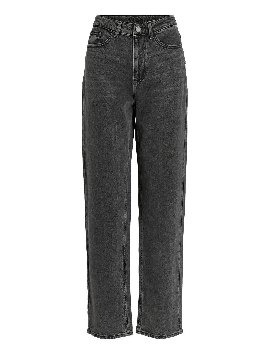 Vila - VIKELLY JAF HW STRAIGHT JEANS-NOOS - proste dżinsy - dark grey denim - 1