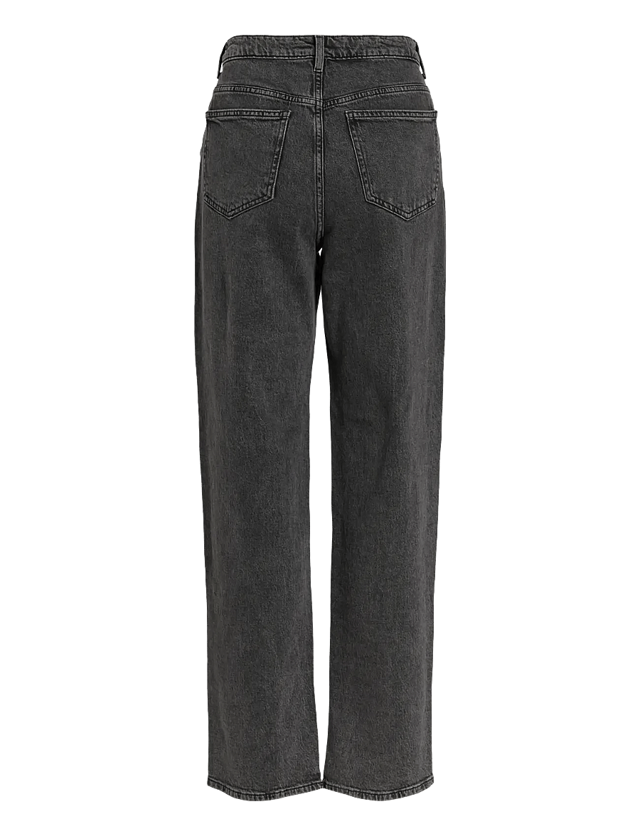 Vila - VIKELLY JAF HW STRAIGHT JEANS-NOOS - proste dżinsy - dark grey denim - 2